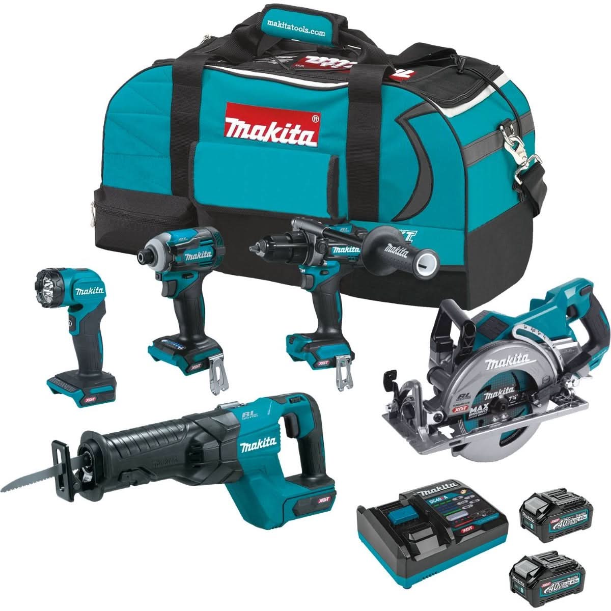 Makita GT500M 40V max XGT Brushless Cordless 5-Pc. Combo Kit (4.0Ah) - Image 1