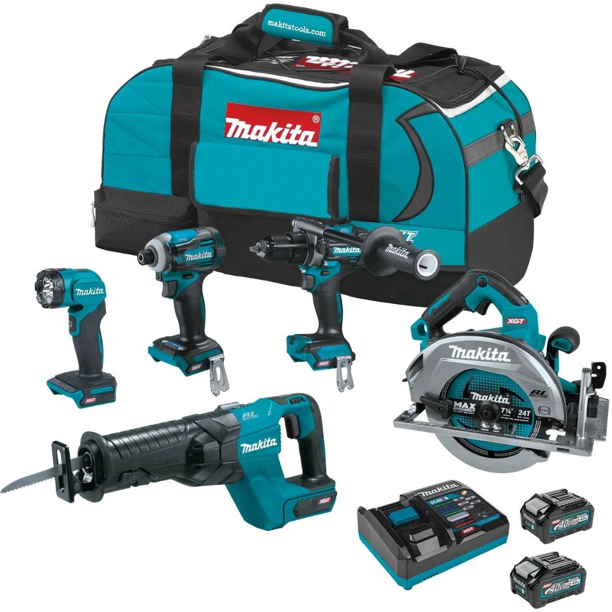 Makita GT501M 40V max XGT Brushless Cordless 5-Pc. Combo Kit (4.0Ah) - Image 1