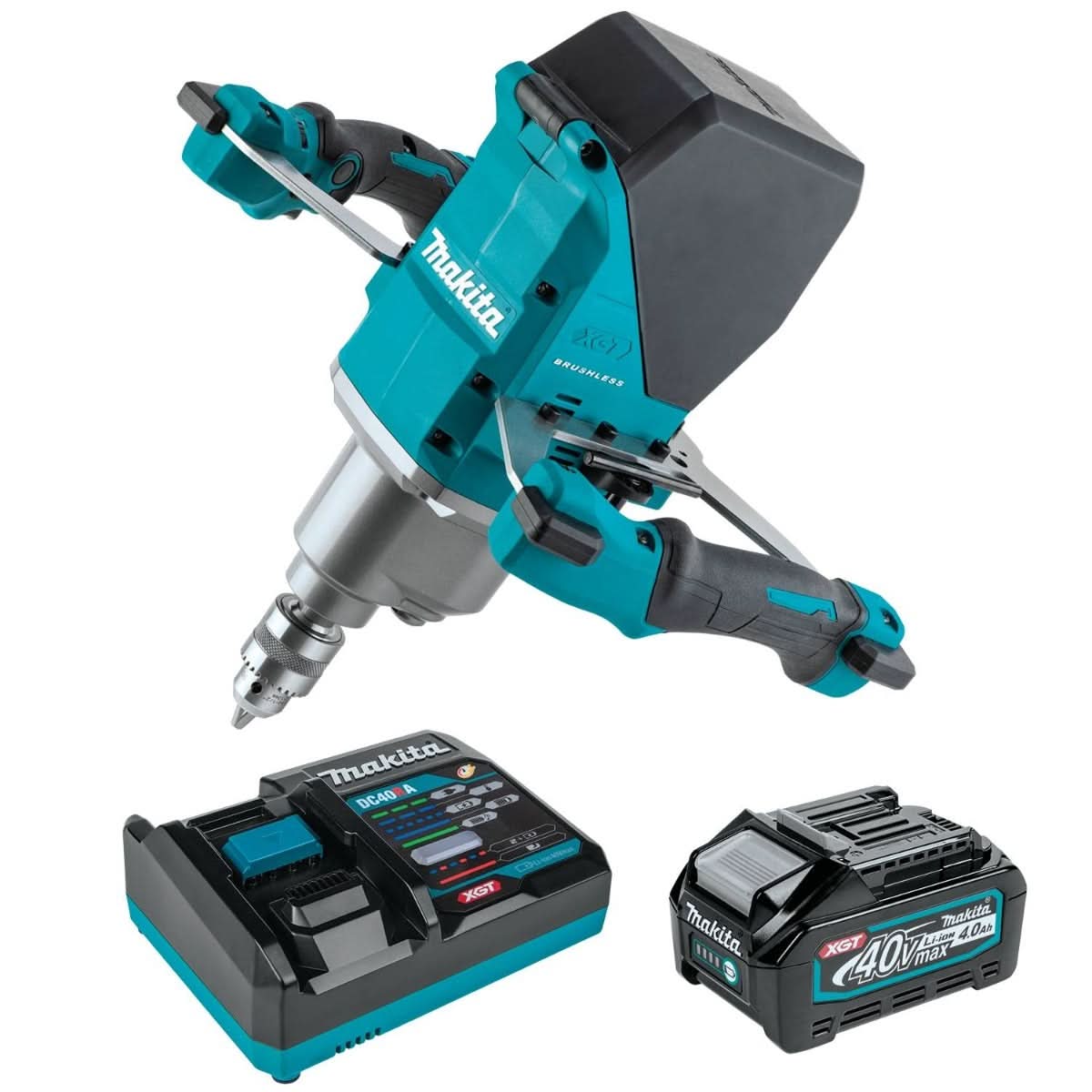 Makita GTU01M1 40V max XGT Brushless Cordless 1/2″ Mixer Kit (4.0Ah)