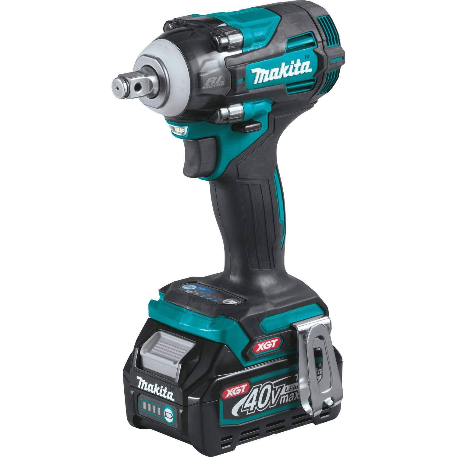 Makita GWT04D 40V max XGT Brushless Cordless 4-Speed 1/2" Sq. Drive Impact Wrench Kit w/ Friction Ring Anvil (2.5Ah) - Image 2
