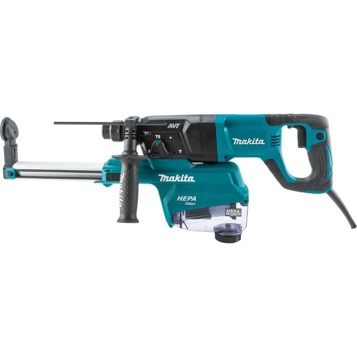Makita HR2663 Corded 1" SDS-PLUS AVT Rotary Hammer, w/ HEPA Dust Extractor (D-handle) - Image 3