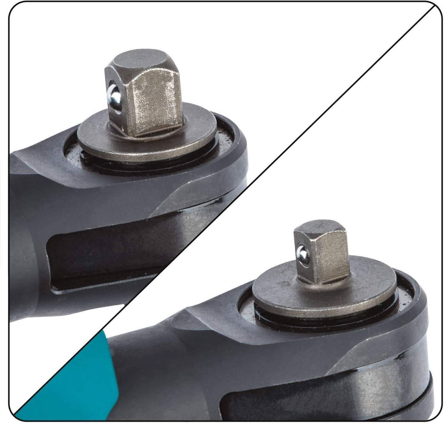 Makita RW01Z 12V max CXT Lithium-Ion Cordless 3/8" / 1/4" Sq. Drive Ratchet, Tool Only - Image 3