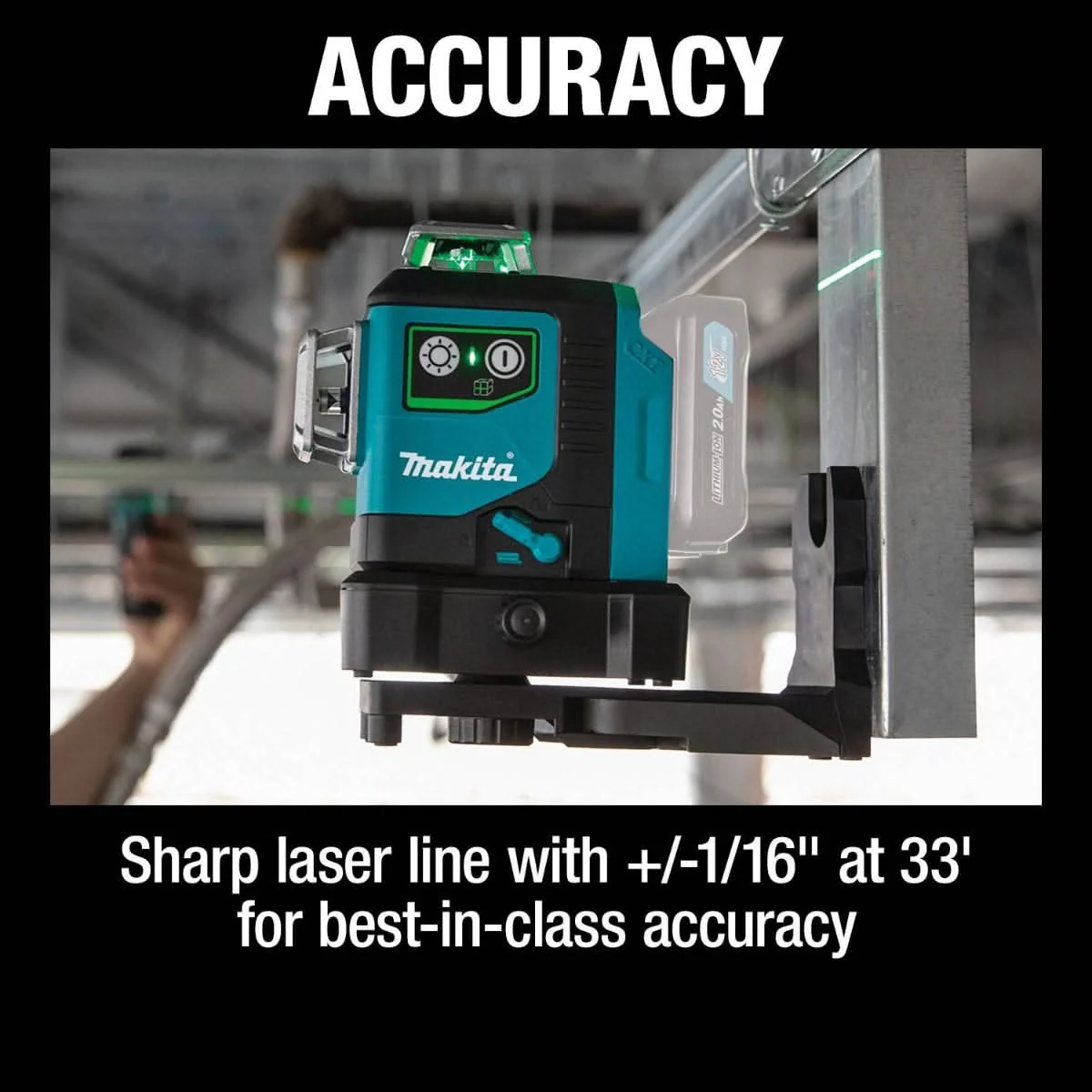 Makita SK700GD 12V max CXT Lithium-Ion Cordless Self-Leveling 360Ã‚Â° 3-Plane Green Laser, Tool Only - Image 2