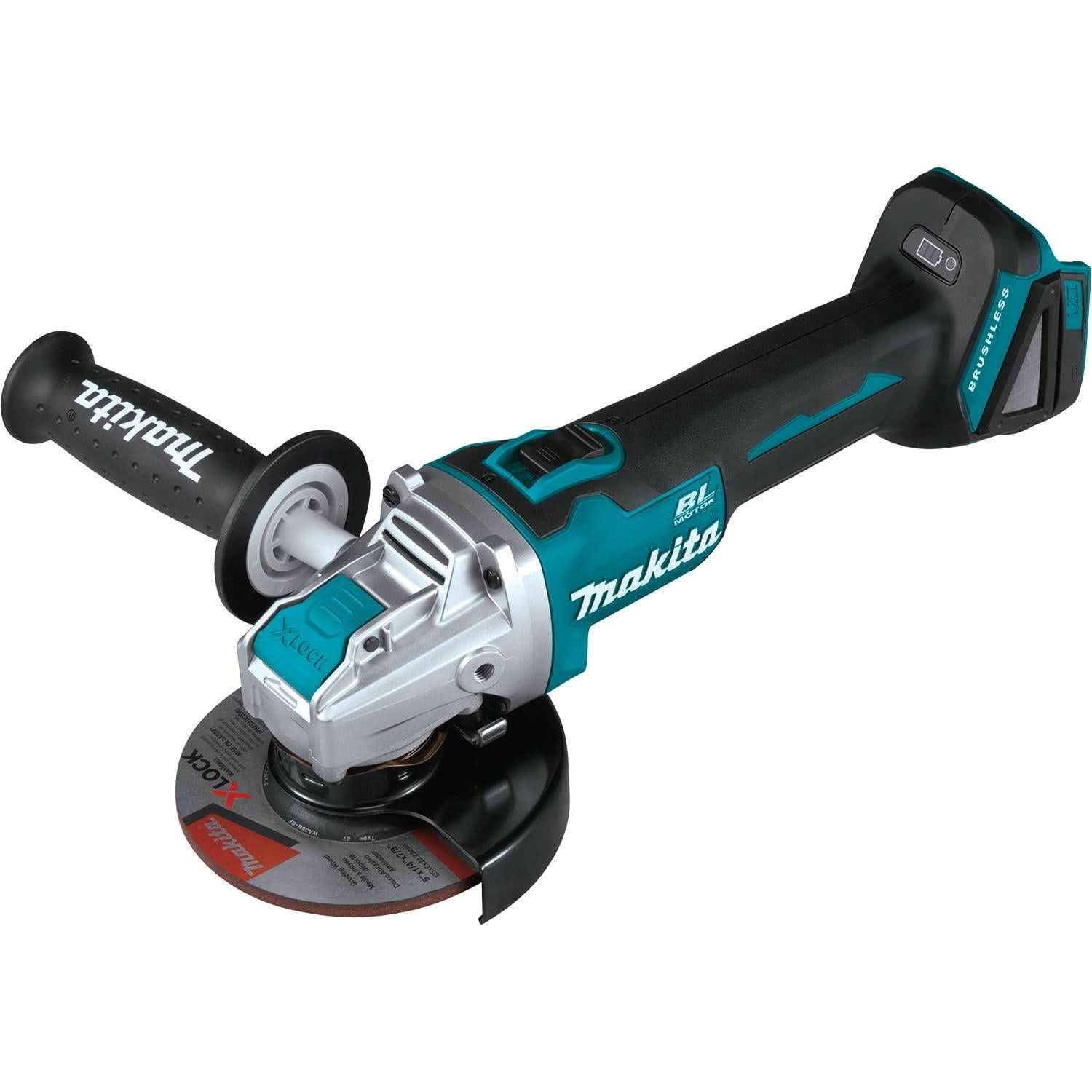 Makita 18V LXT Cordless 3-1/4" Planer and 4-1/2 / 5-Inch X-LOCK Angle Grinder Kit (Bare Tools) - Image 3