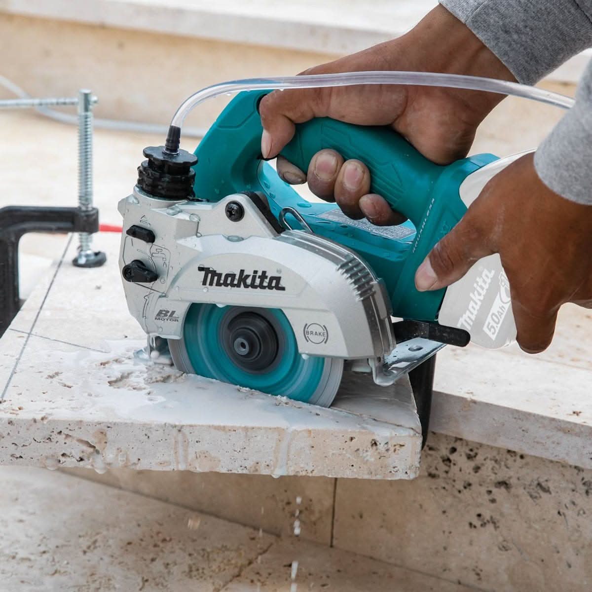 Makita XCC01Z 18V LXT Lithium-Ion Brushless Cordless 5" Wet/Dry Masonry Saw, AWS Capable, Tool Only - Image 3