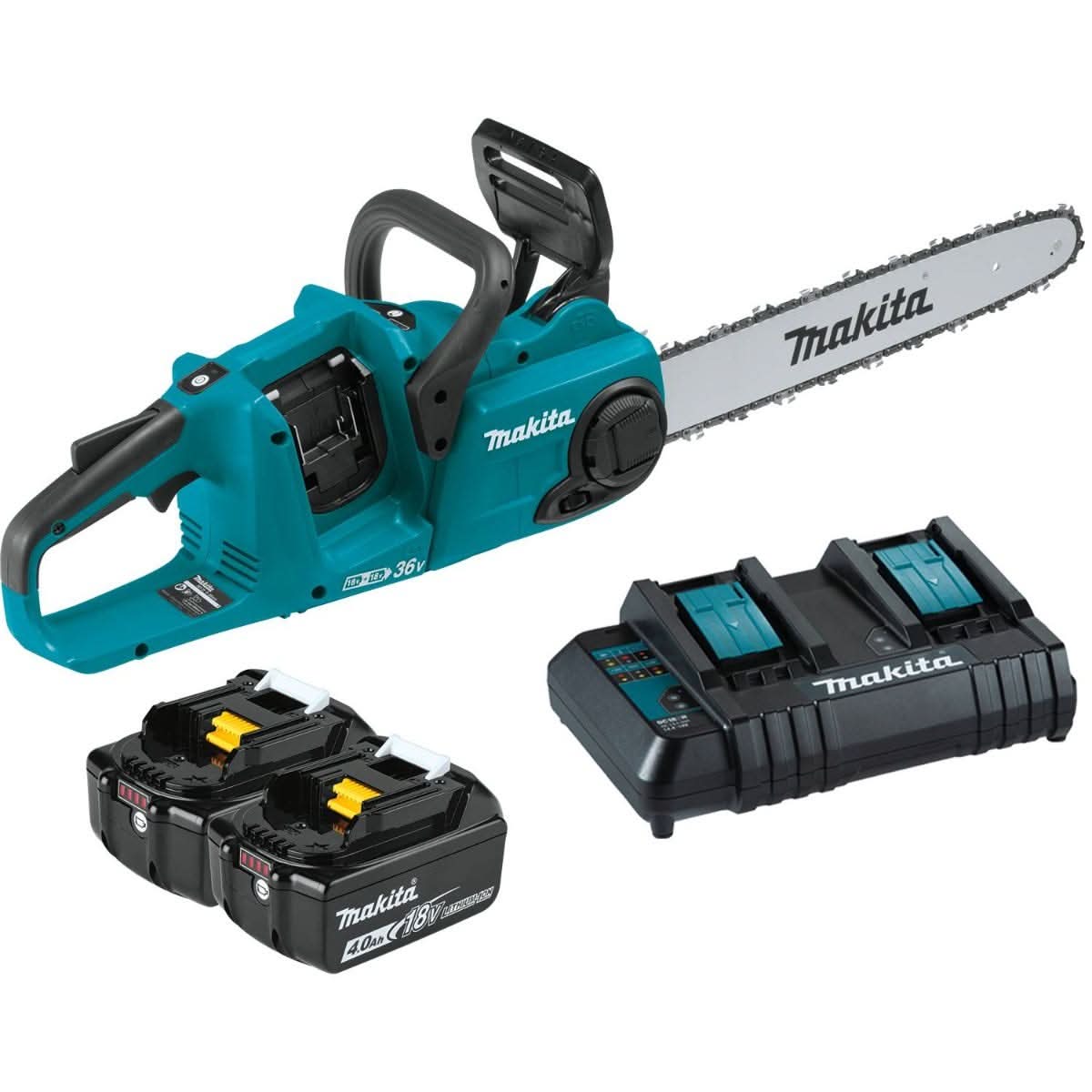 Makita XCU04CM 36V (18V X2) LXT Brushless 16" Chain Saw Kit (4.0Ah) - Image 2