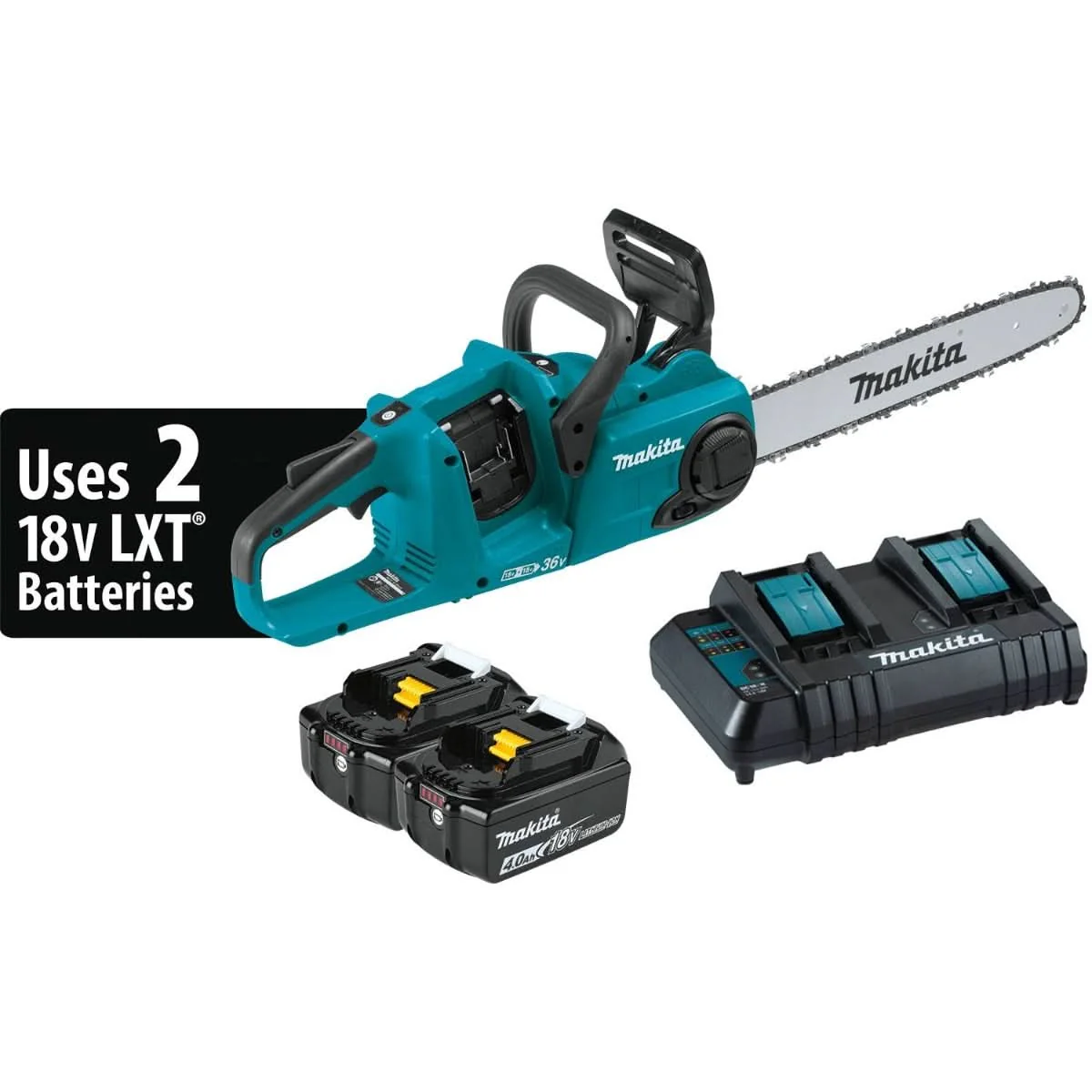 Makita XCU04CM 36V (18V X2) LXT Brushless 16" Chain Saw Kit (4.0Ah) - Image 1