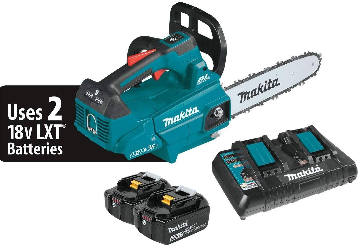 Makita XCU08PT 36V (18V X2) LXT Brushless 14" Top Handle Chain Saw Kit (5.0Ah) - Image 2