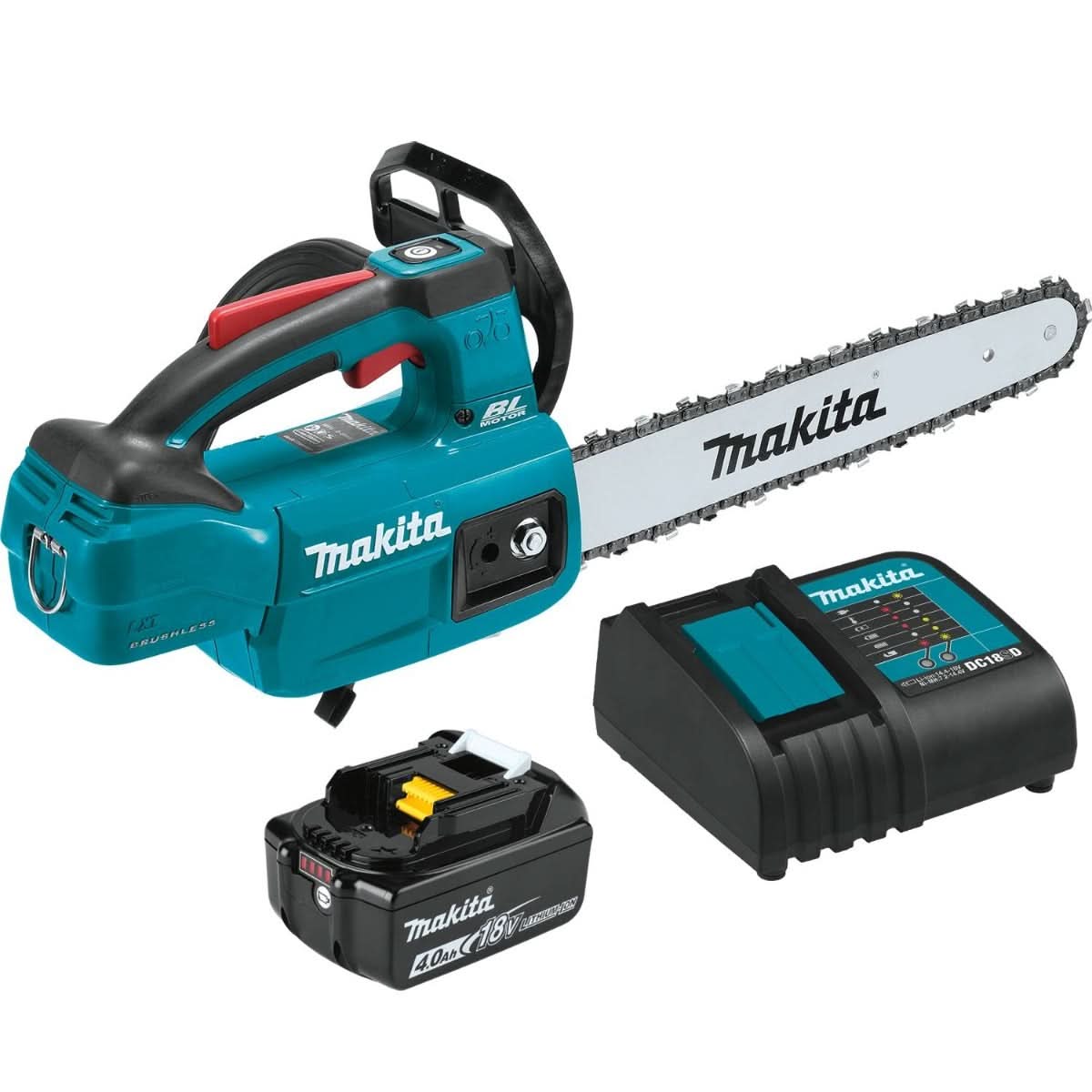 Makita XCU10SM1 18V LXT Lithium-Ion Brushless Cordless 12" Top Handle Chain Saw Kit (4.0 Ah) - Image 3