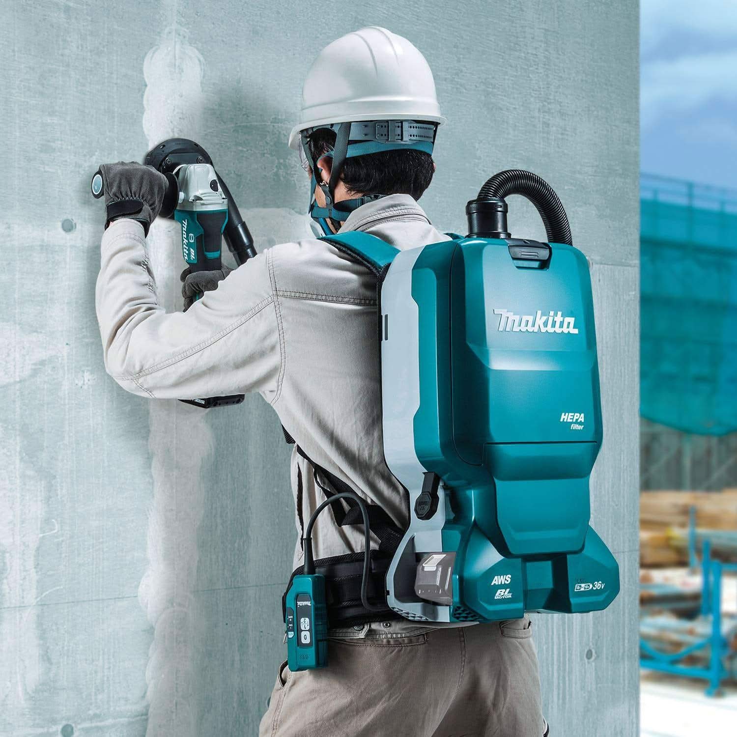 Makita XCV18ZX 36V (18V X2) LXT Brushless 1.6 Gallon HEPA Filter Backpack Dry Dust Extractor, AWS Capable, Tool Only - Image 3