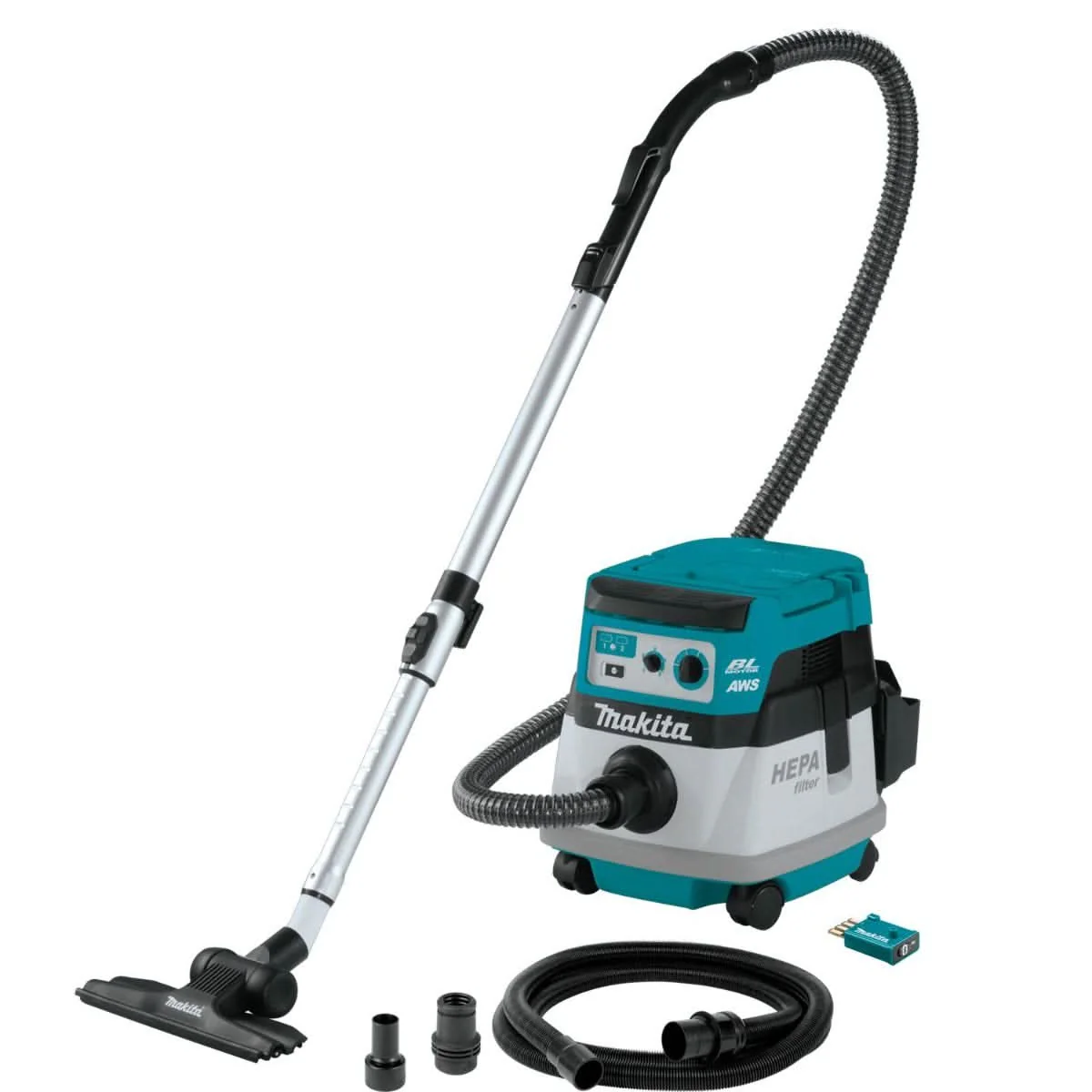 Makita XCV22PTU 36V (18V X2) LXT Brushless 2.1 Gallon HEPA Filter Dry Dust Extractor/Vacuum Kit, AWS (5.0Ah) - Image 2