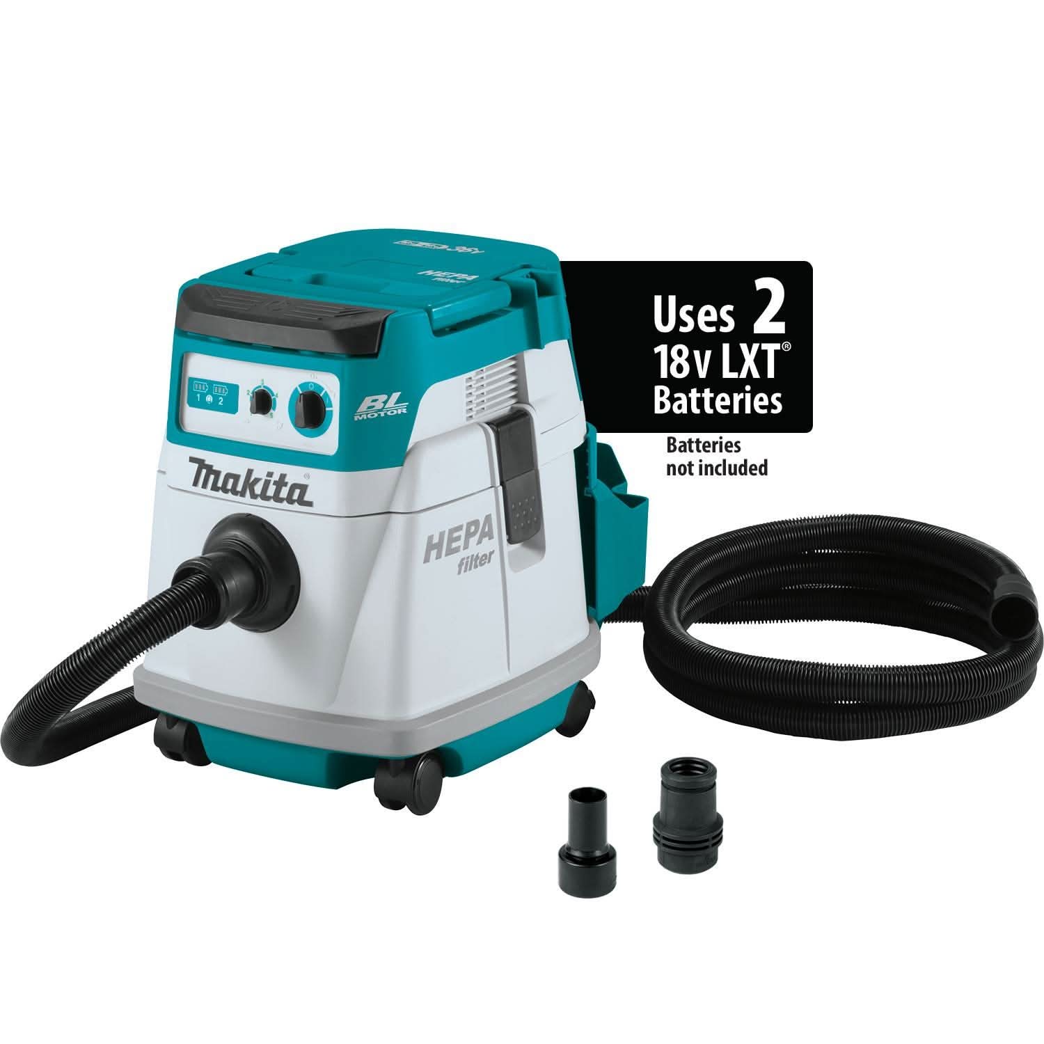 Makita XCV24ZX 36V (18V X2) LXT Brushless 4 Gallon HEPA Filter Dry Dust Extractor, Tool Only - Image 2