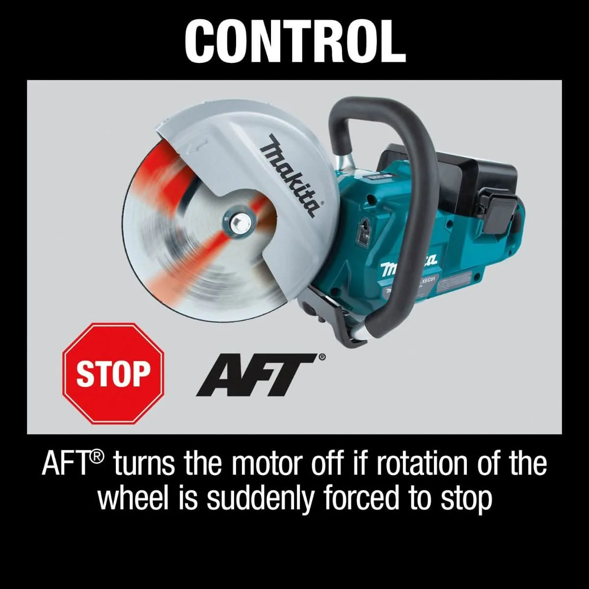 Makita XEC01Z 36V (18V X2) LXT Brushless 9" Power Cutter, with AFT, Electric Brake, Tool Only - Image 3