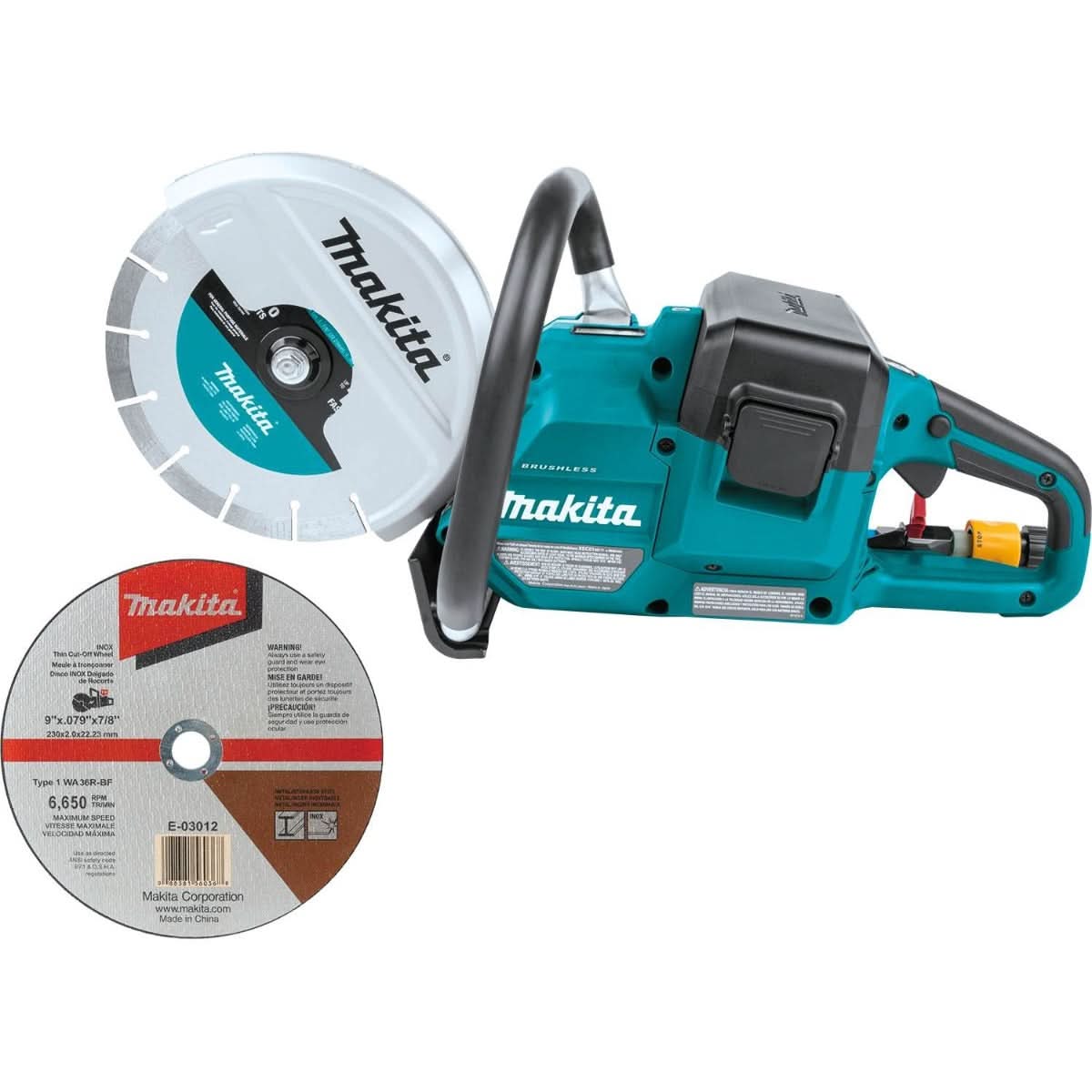 Makita XEC01Z 36V (18V X2) LXT Brushless 9″ Power Cutter, with AFT, Electric Brake, Tool Only