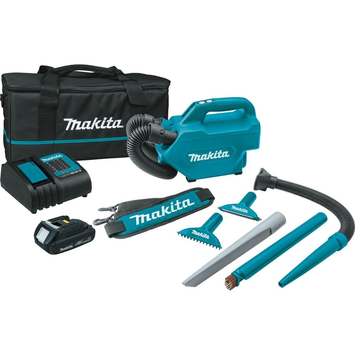 Makita XLC07SY1 18V LXT Lithium-Ion Compact Handheld Canister Vacuum Kit (1.5Ah) - Image 1