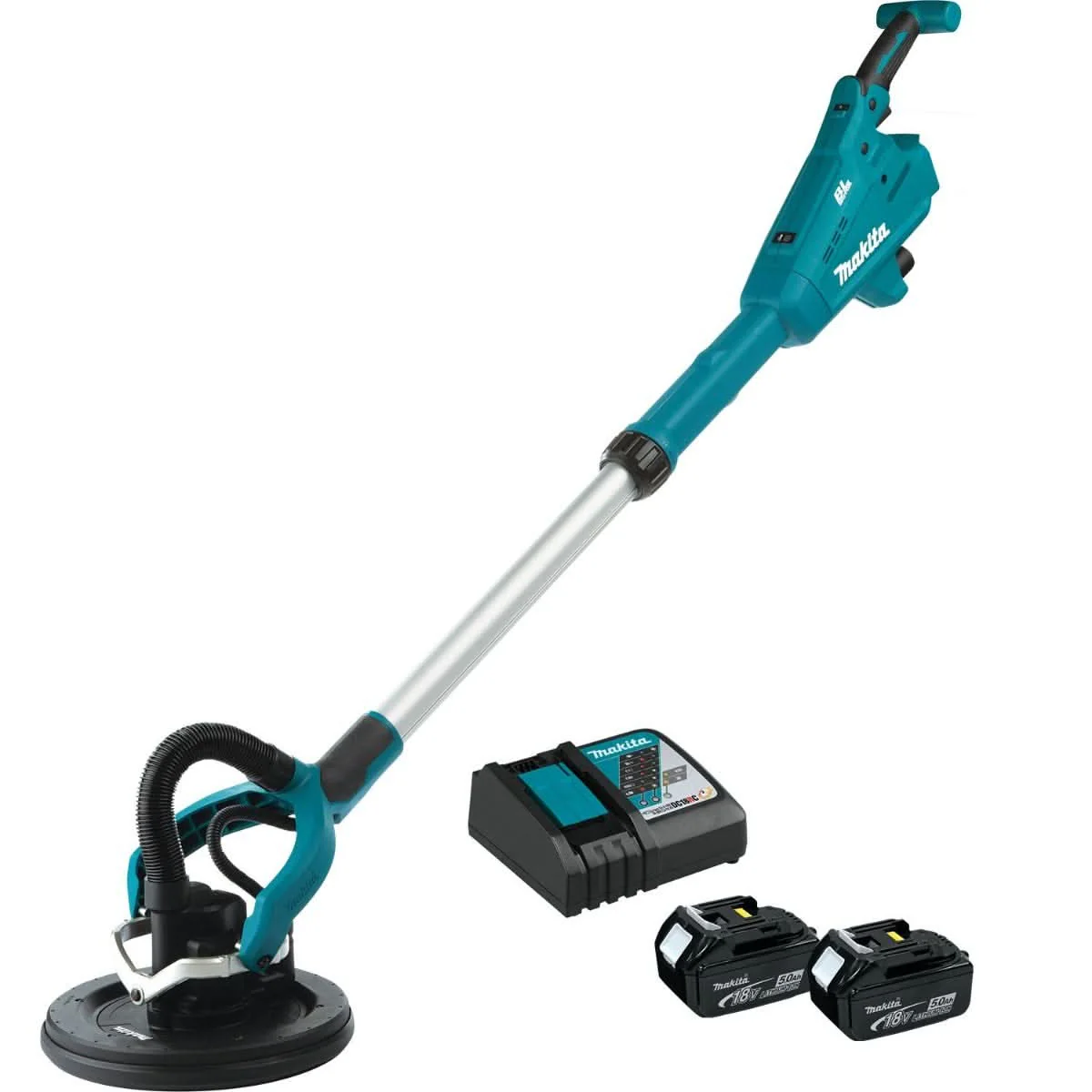 Makita 18V LXT Lithium-Ion Brushless Cordless 9″ Drywall Sander Kit, AWS Capable (5.0Ah) with Battery