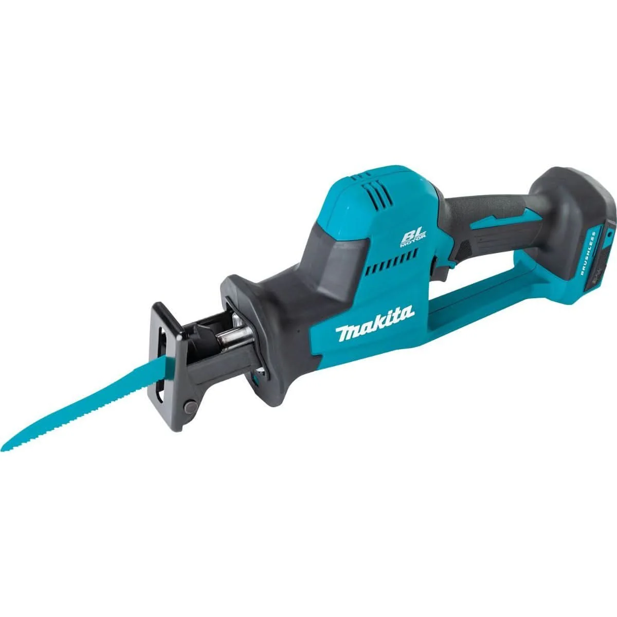 Makita 18V LXT Lithium-Ion Brushless Cordless Compact One-Handed Recipro Saw, 1/2 in. Hammer Driver Drill, and 18V 5.0Ah Battery and Charger Starter Pack - Image 2