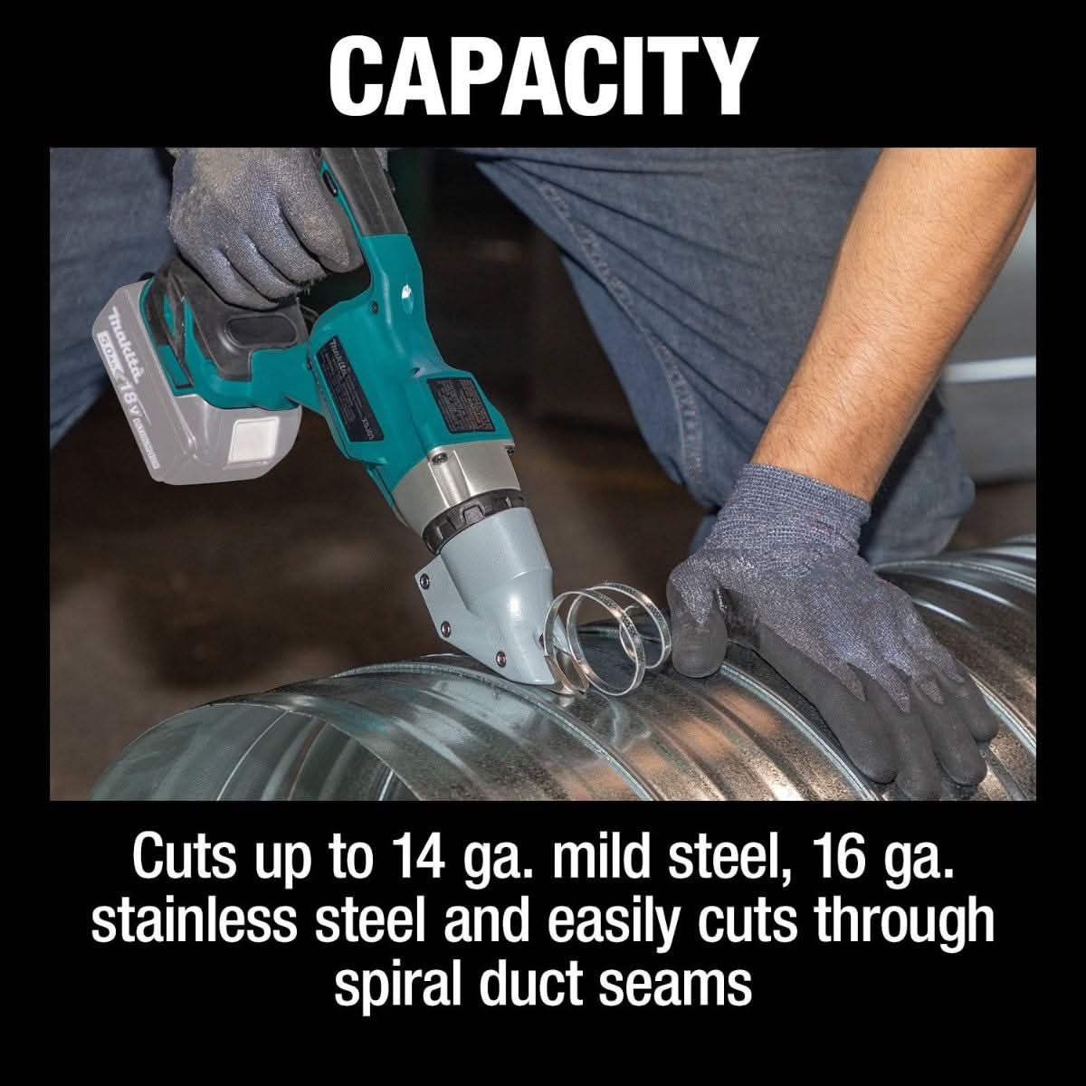 Makita XSJ03Z 18V LXT Lithium-Ion Brushless Cordless 14 Gauge Straight Shear, Tool Only - Image 2