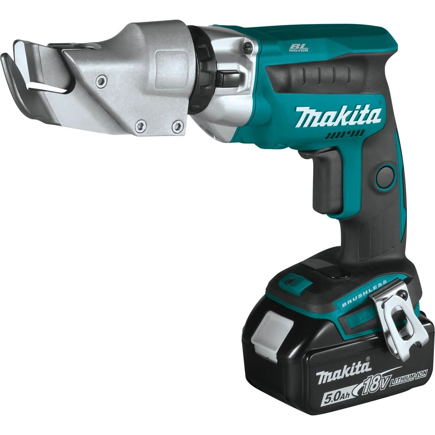 Makita XSJ04T 18V LXT Lithium-Ion Brushless Cordless 18 Gauge Offset Shear Kit (5.0Ah) - Image 2