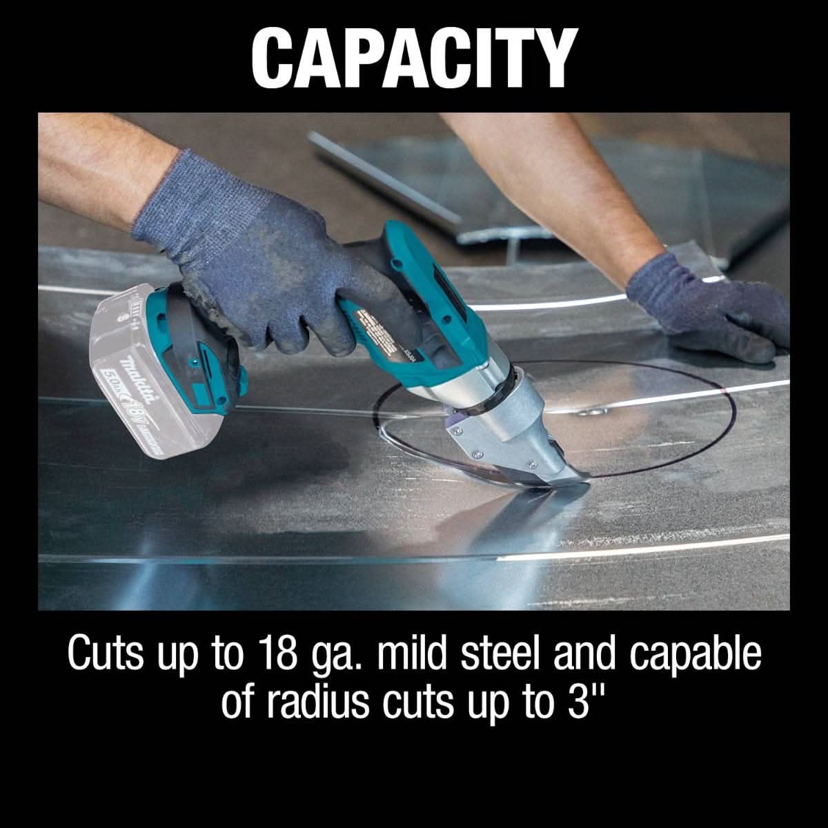 Makita XSJ04Z 18V LXT Lithium-Ion Brushless Cordless 18 Gauge Offset Shear, Tool Only - Image 3