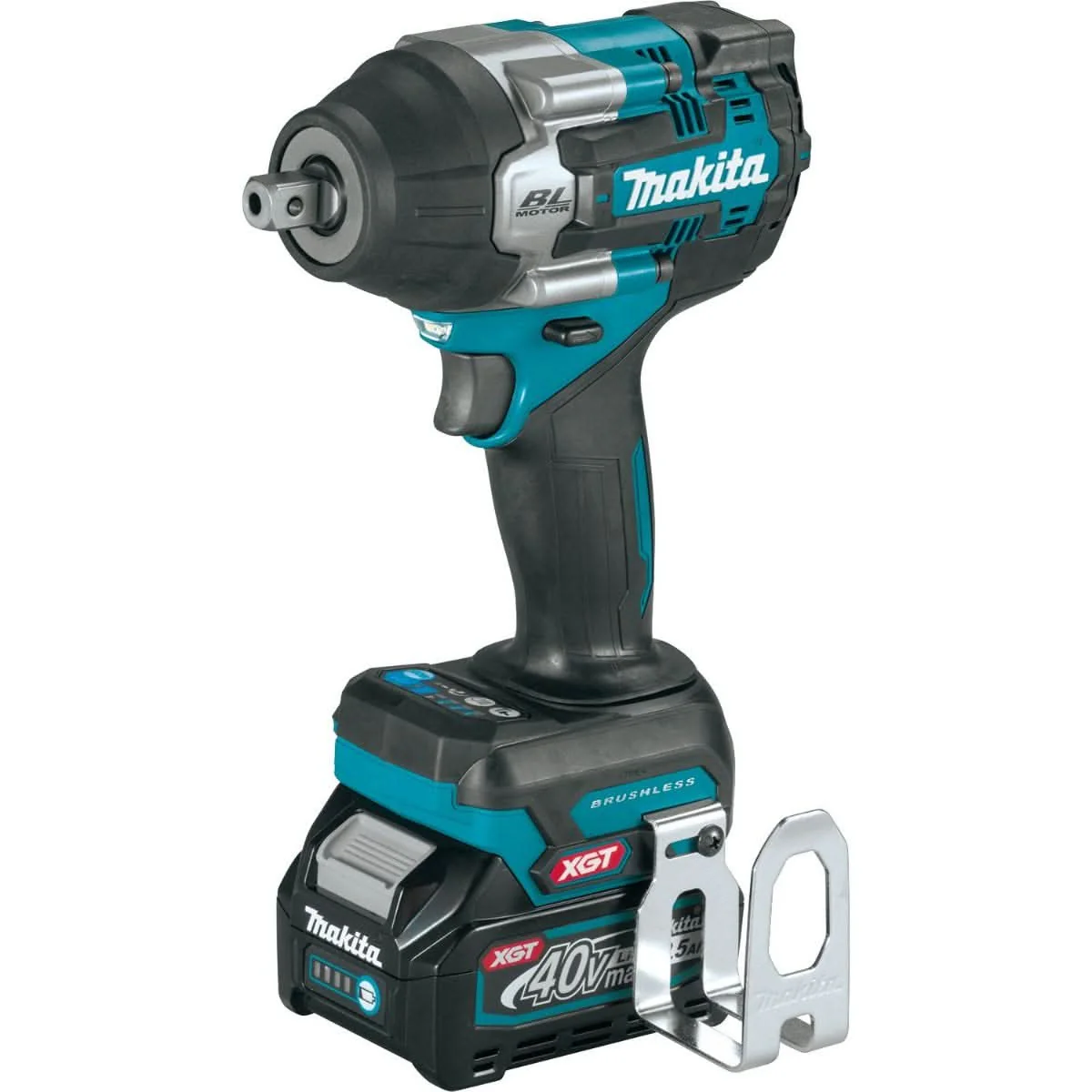 Makita GWT08D 40V max XGT Brushless Cordless 4-Speed Mid-Torque 1/2" Sq. Drive Impact Wrench Kit w/ Detent Anvil (2.5Ah) - Image 2