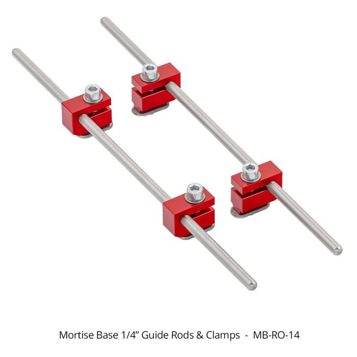 MB-RO-14 Mortise Base, 1/4″ Guide Rods And Clamps Only
