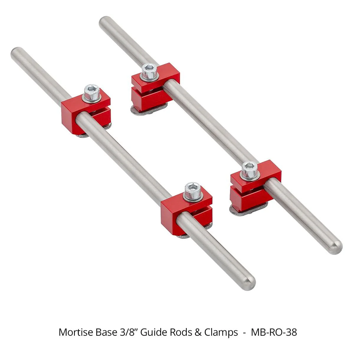 MB-RO-38 Mortise Base, 3/8″ Guide Rods And Clamps Only