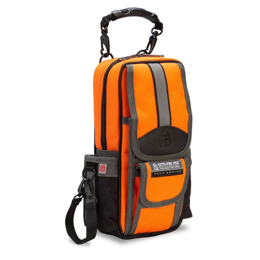 Veto Pro Pac MB2 Hi-Viz Orange Medium Sized Zippered Meter Bag - Image 1