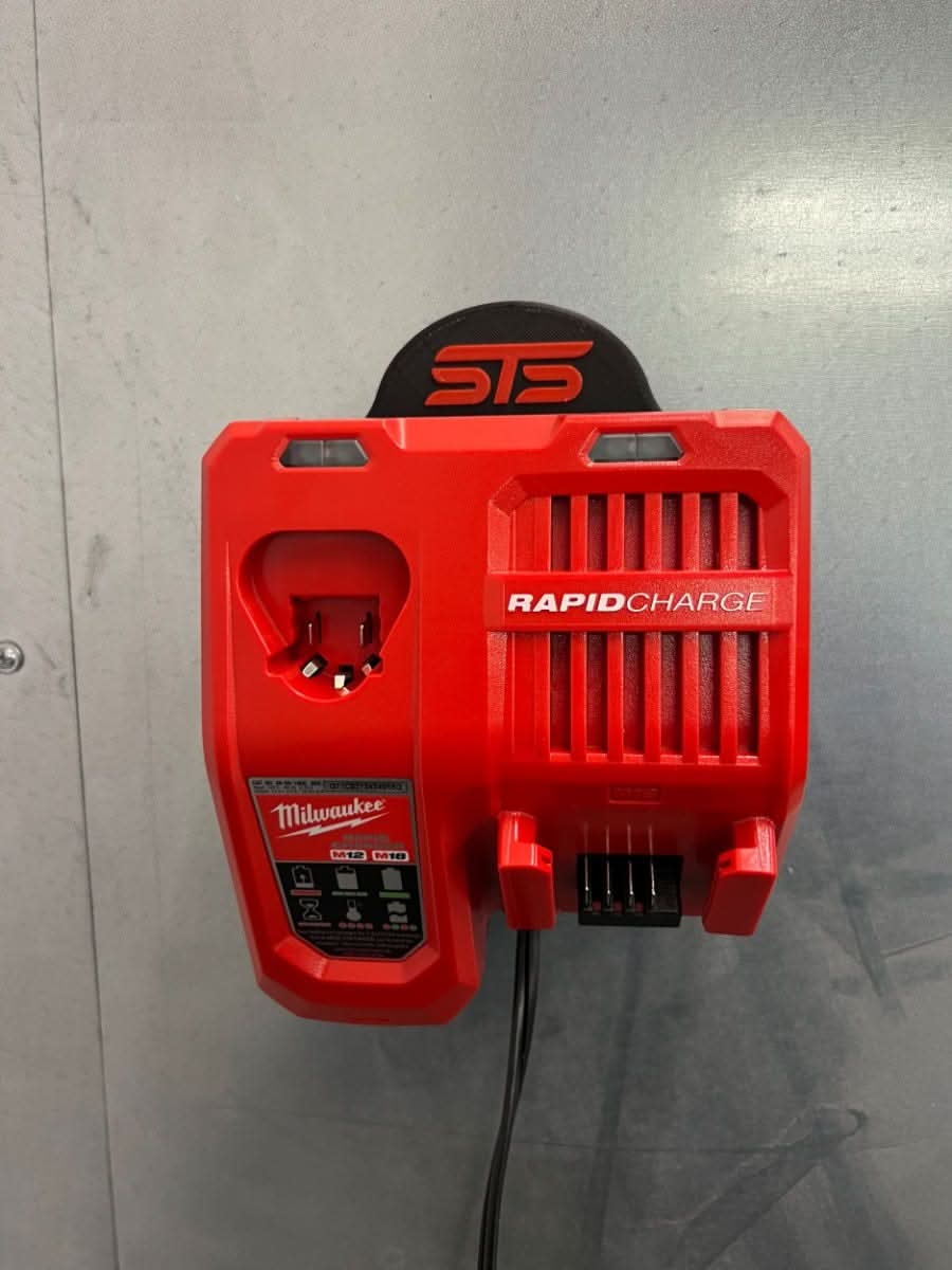 STS Auto Design M1218RC Milwaukee M12/M18 Rapid Charger Magnetic Holder, Black - Image 2