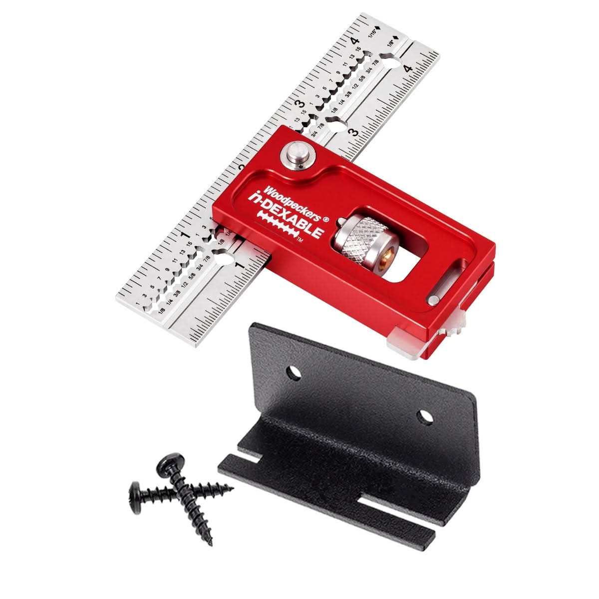 Woodpeckers MDSQ-21 Mini in-DEXABLE Double Square – 4 Inch Blade – Includes Rack-It