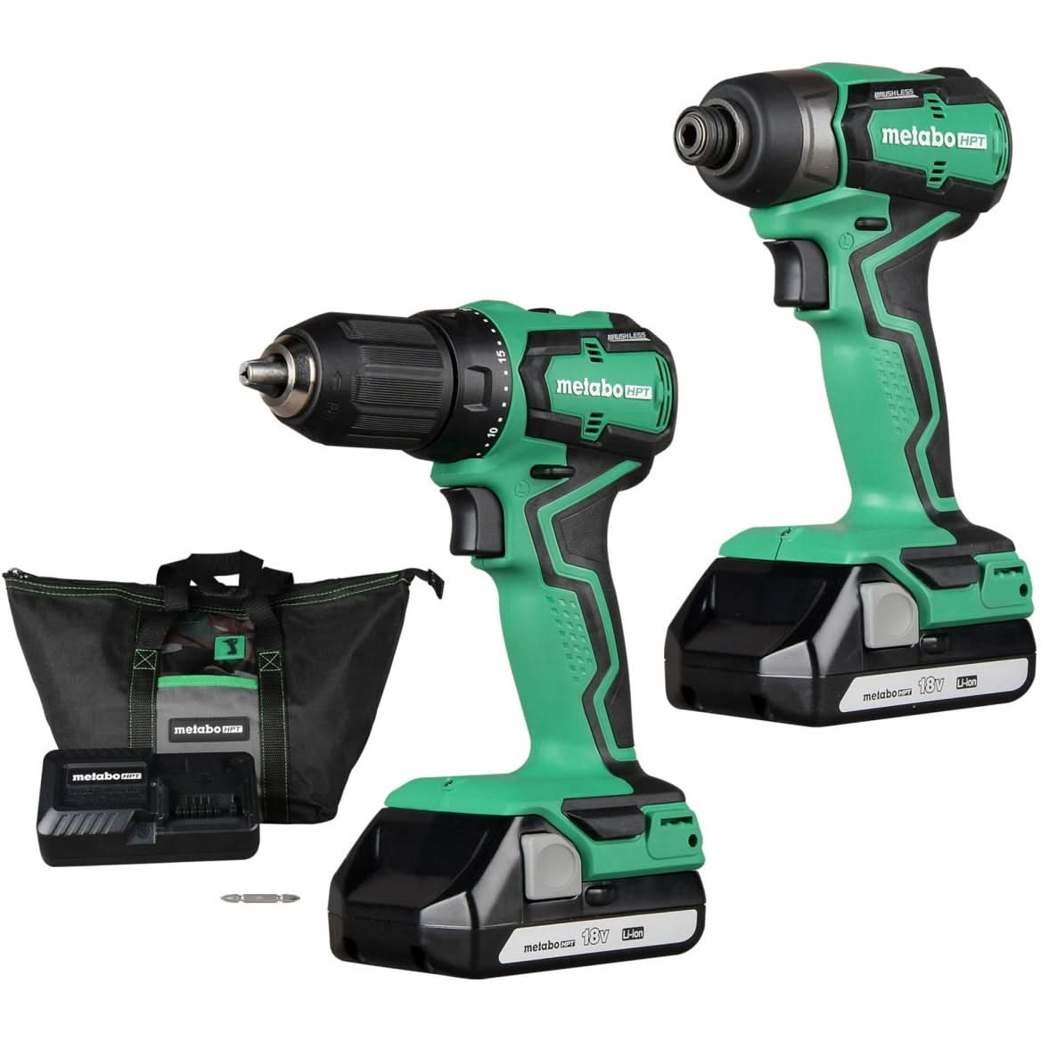Metabo HPT KC18DDXM KC18DDX 18V Cordless Impact Driver and Drill 1.5 Ah Kit
