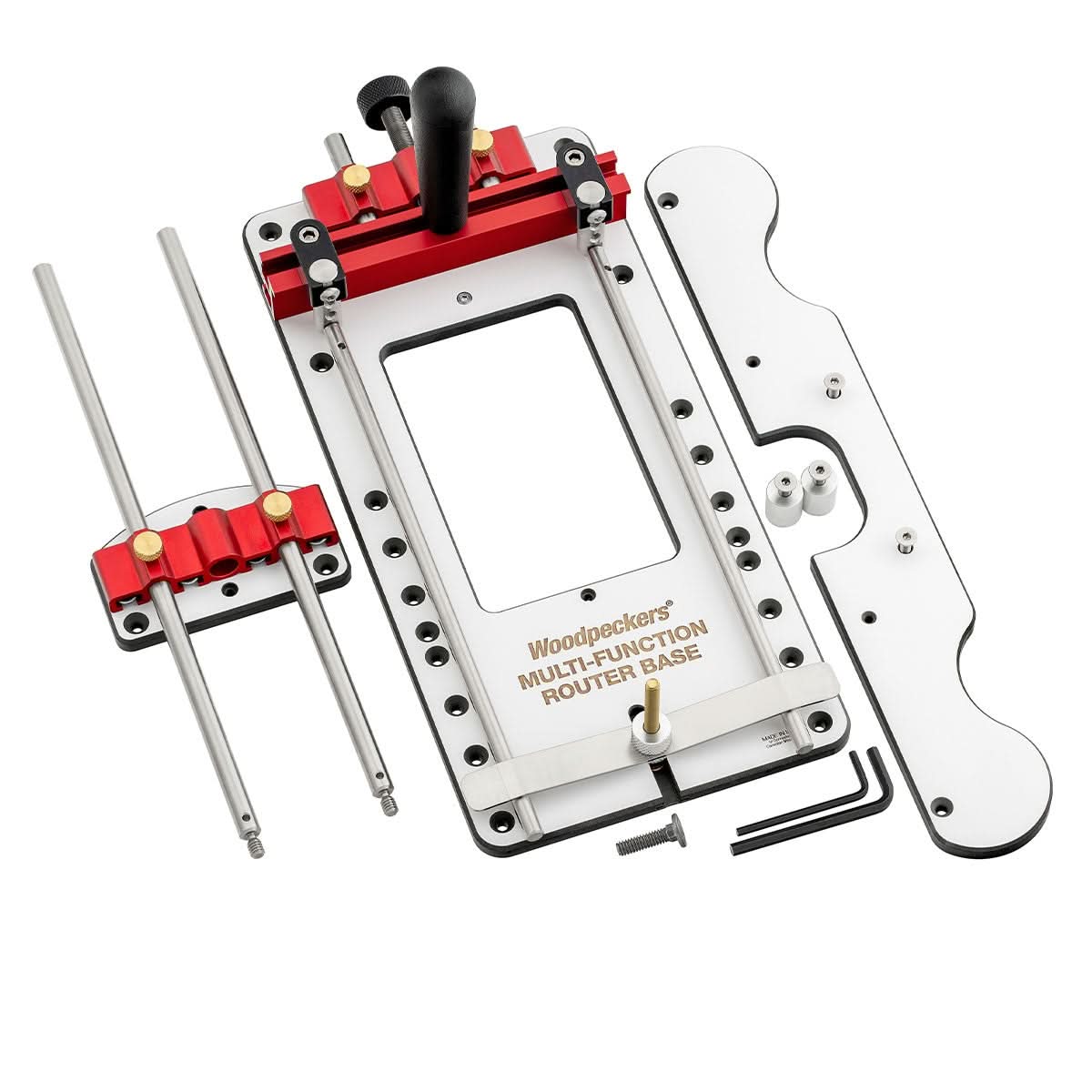 Woodpeckers MFRB-516-21 Multi-Function Router Base – Includes 5/16″ Guide Rods And 1 Pair Of 12″ Extension Rods