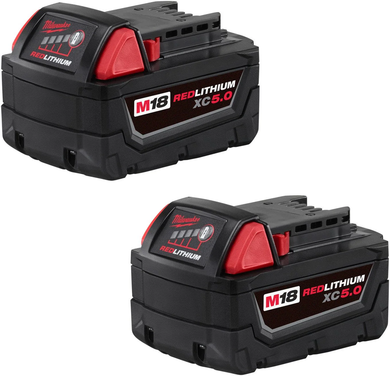 Milwaukee 48-11-1852 M18 Redlithium XC 5.0Ah Extended Capacity Battery, 2-Pack (PROMO) - Image 1