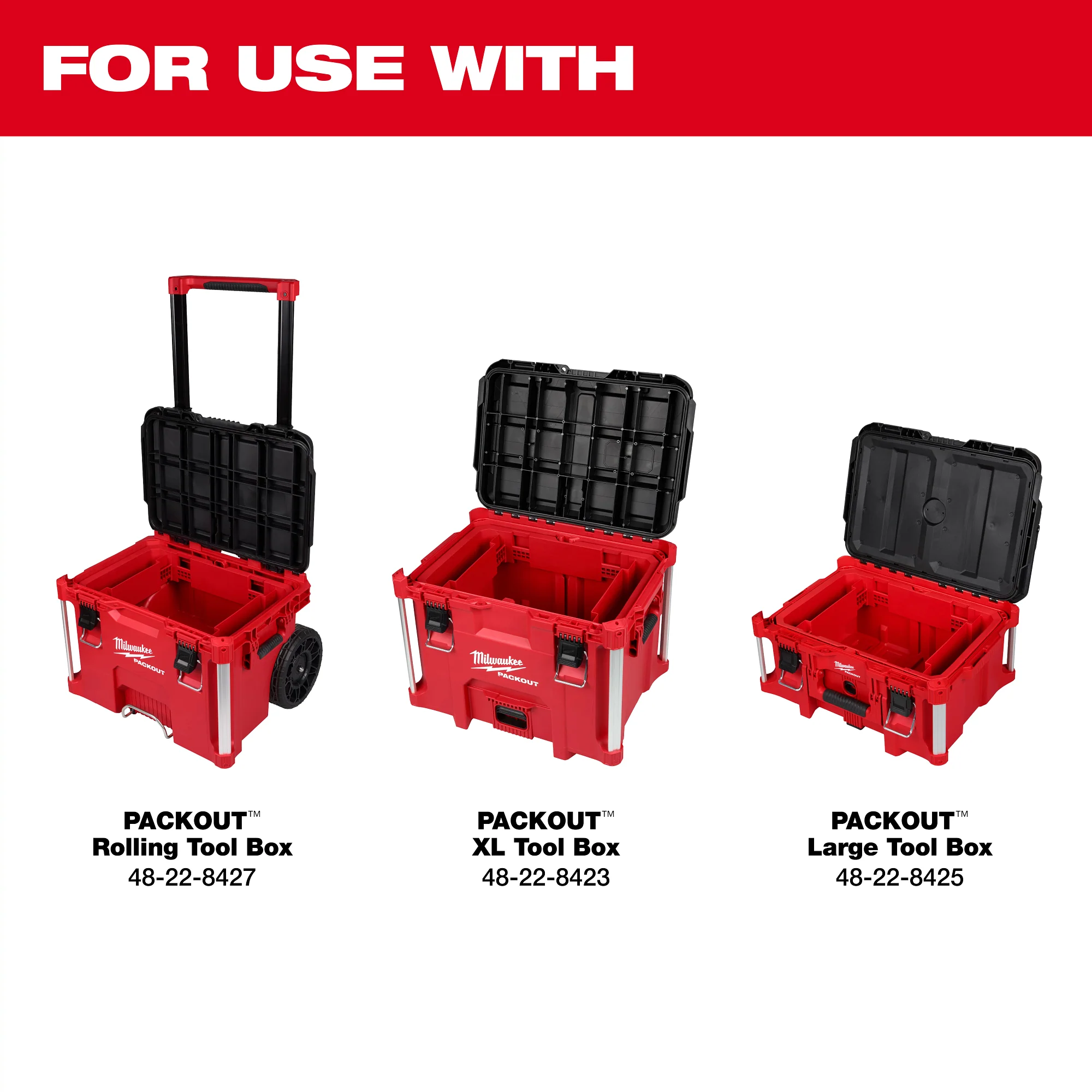 Milwaukee 48-22-8029 Tool Box Attachment Ready Tray for PACKOUT Tool Boxes - Image 3