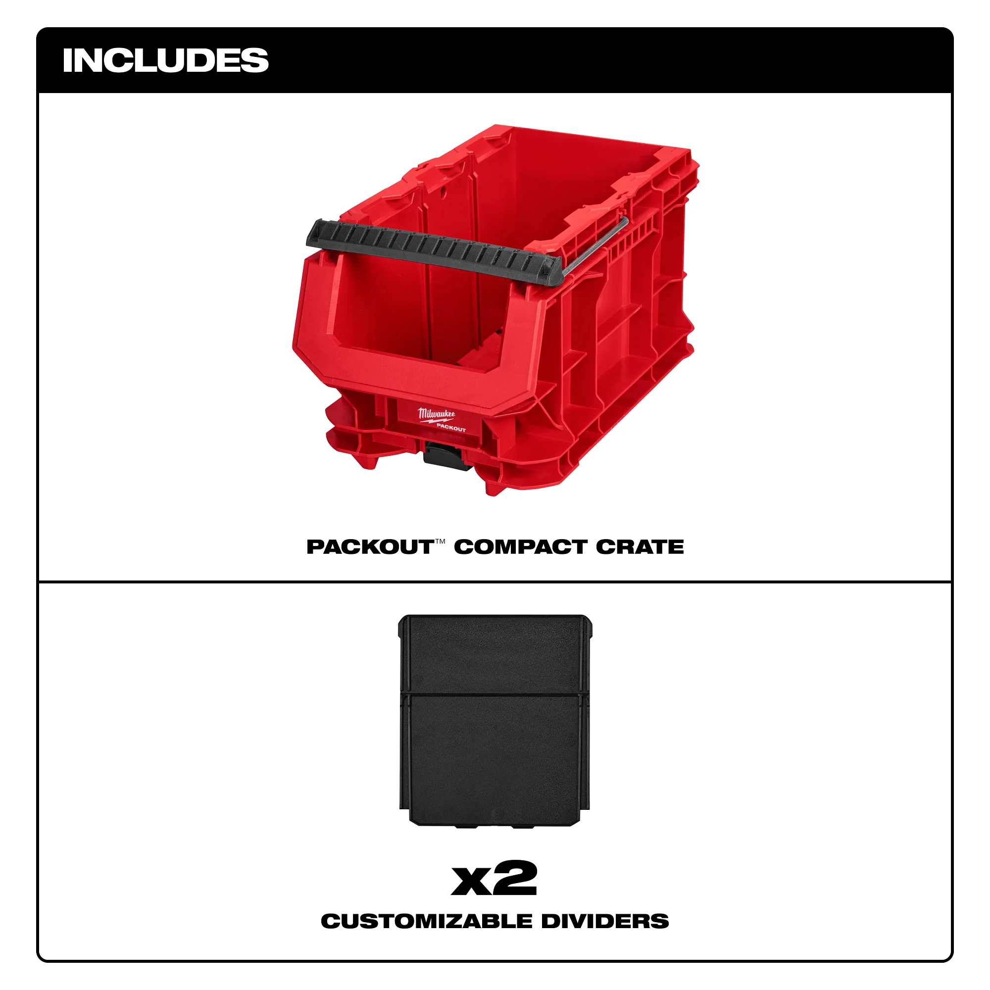 Milwaukee 48-22-8437 PACKOUT Compact Crate - Image 3