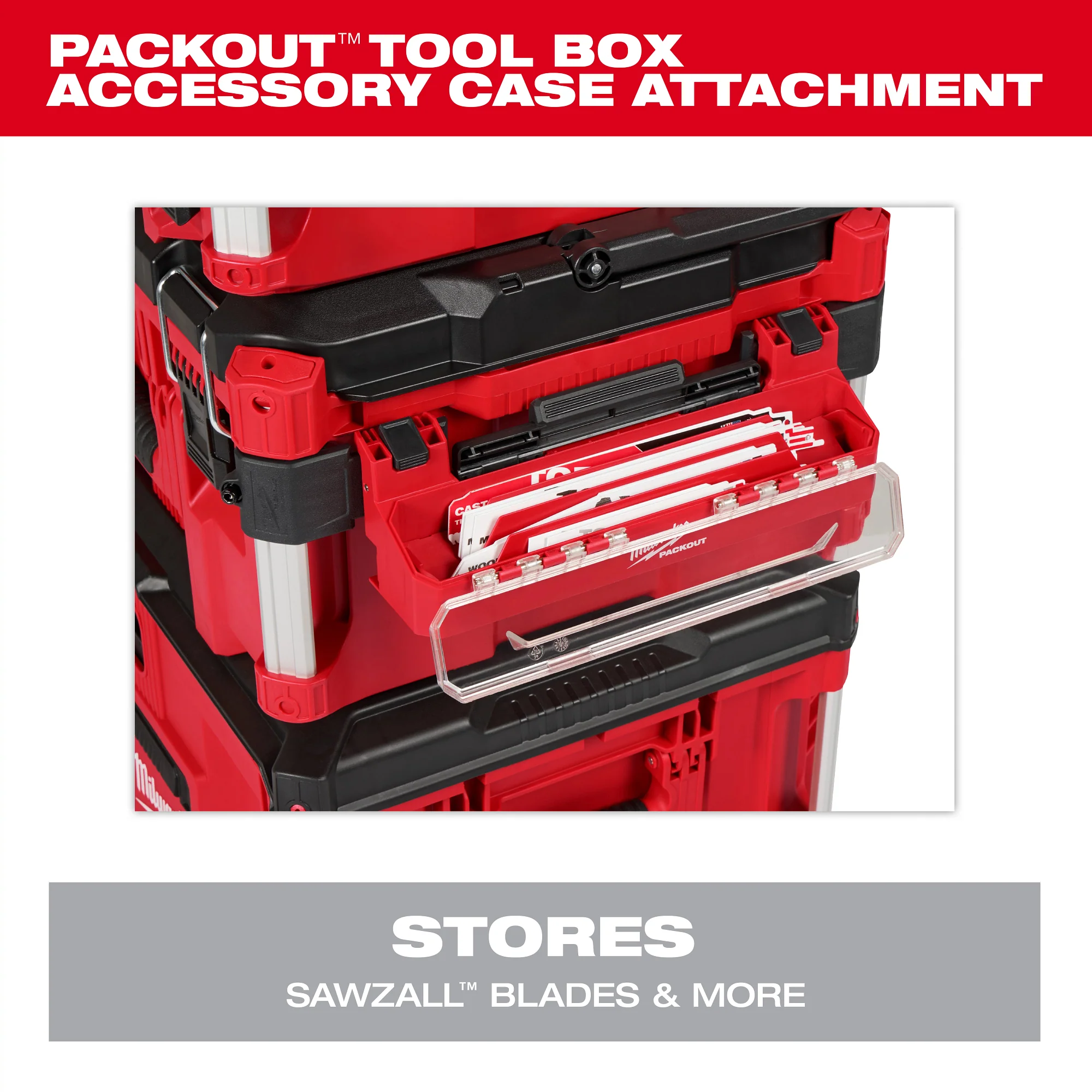 Milwaukee 48-22-8612 PACKOUT Tool Box Accessory Case Attachment - Image 2