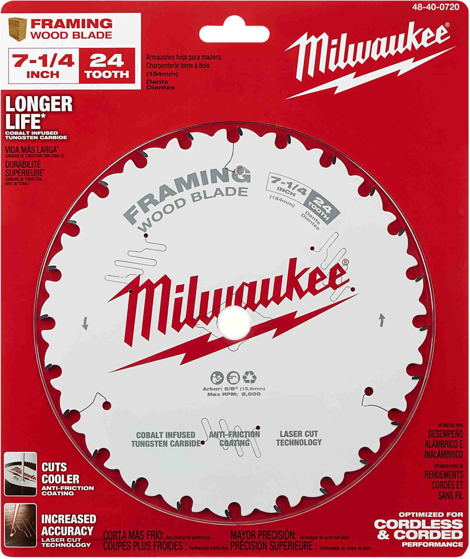 FREE SAMPLE – Milwaukee 7-1/4 in. 24-Tooth Framing Circular Saw Blade (PROMO)