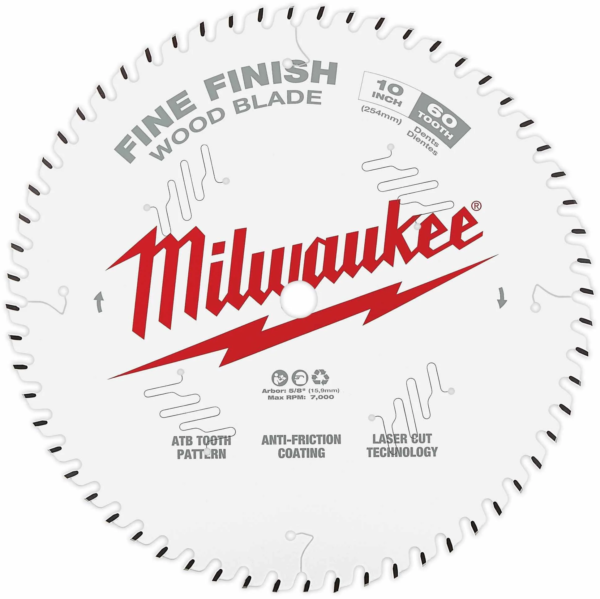 Milwaukee 48-40-1028 10 in. 60-Tooth Fine Finish Circular Saw Blade (PROMO) - Image 3