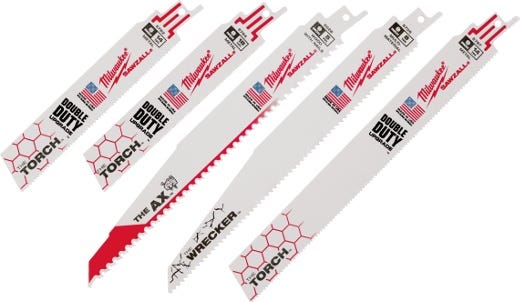 Milwaukee 49-22-1105 5-Piece Demolition SAWZALL Recip Blade Set (PROMO) - Image 1
