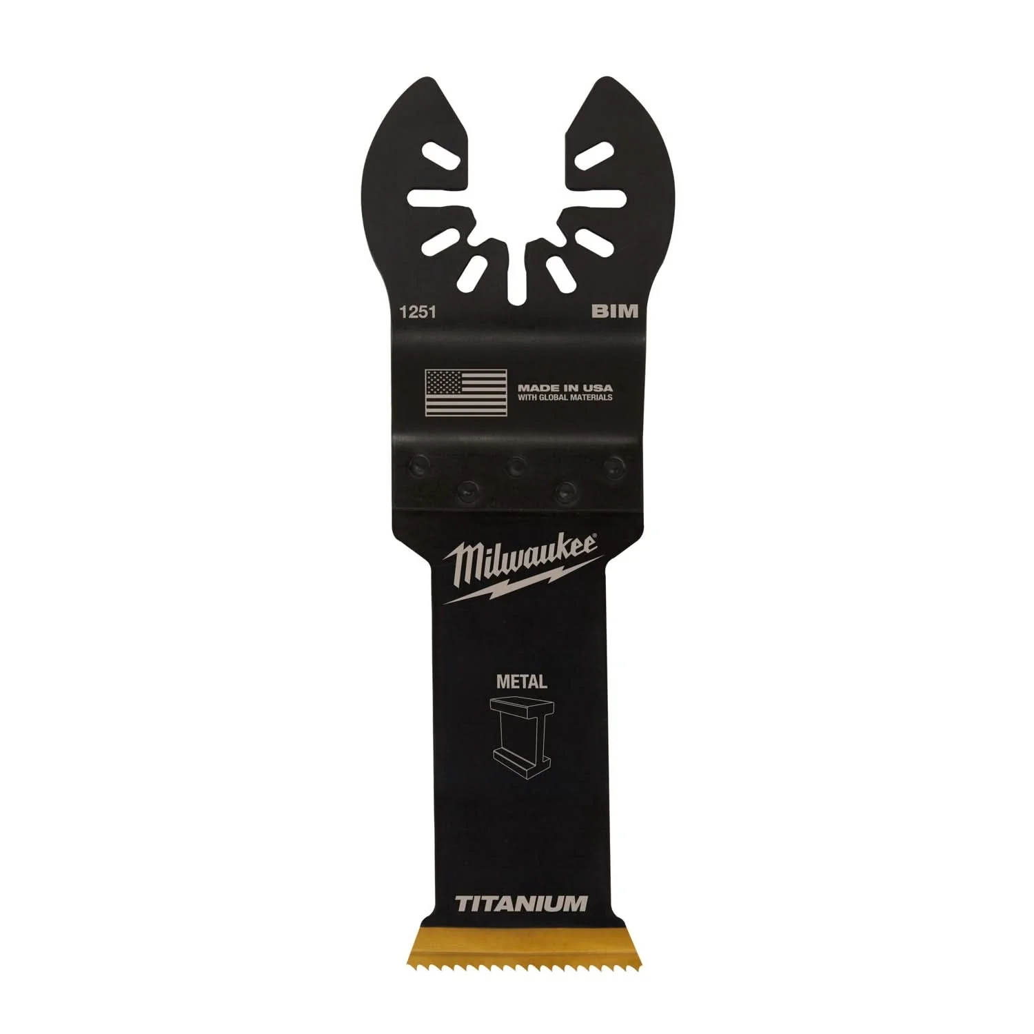 Milwaukee 49-25-1251 Open-Lok 1-1/8-Inch Titanium Enhanced Bi-Metal Metal Blade, 1-Pack - Image 1
