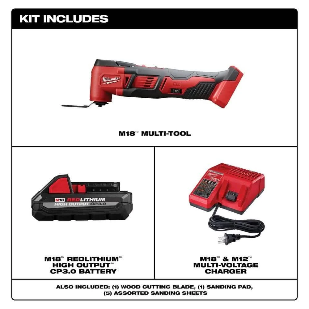 Milwaukee 2626-21HO M18 Multi-Tool Kit w/ Hight Output HO 3.0 Battery and Charger - Image 2