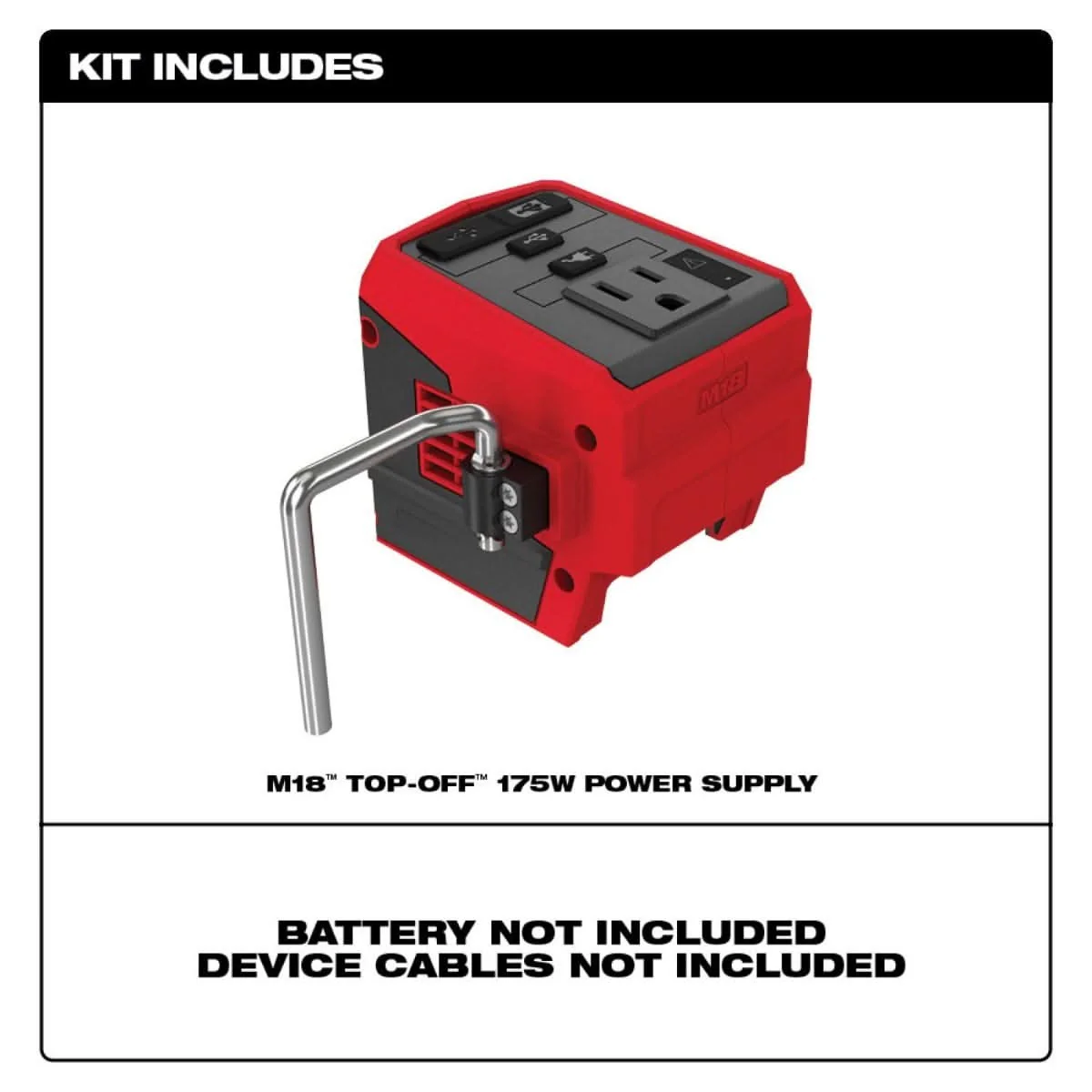 Milwaukee 2846-20 M18 Top Off 175W Power Supply - Image 2
