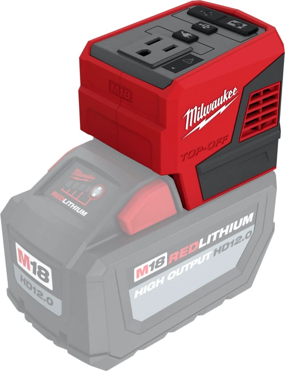 Milwaukee M18 PACKOUT Light with Built-In Charger and M18 Top Off 175W Power Supply - Image 3