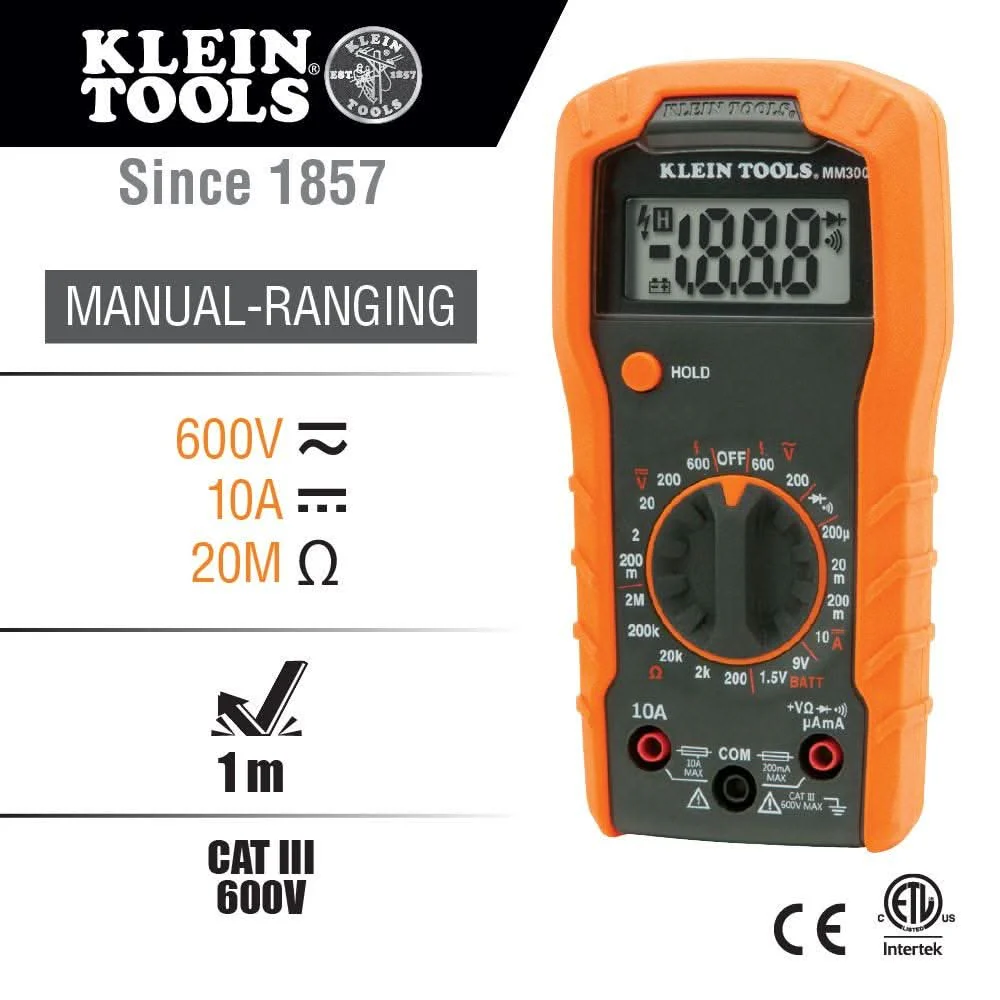 Klein 69149P Multimeter Test Kit, Digital Multimeter, Non-Contact Volt Tester, Receptacle Tester - Image 2