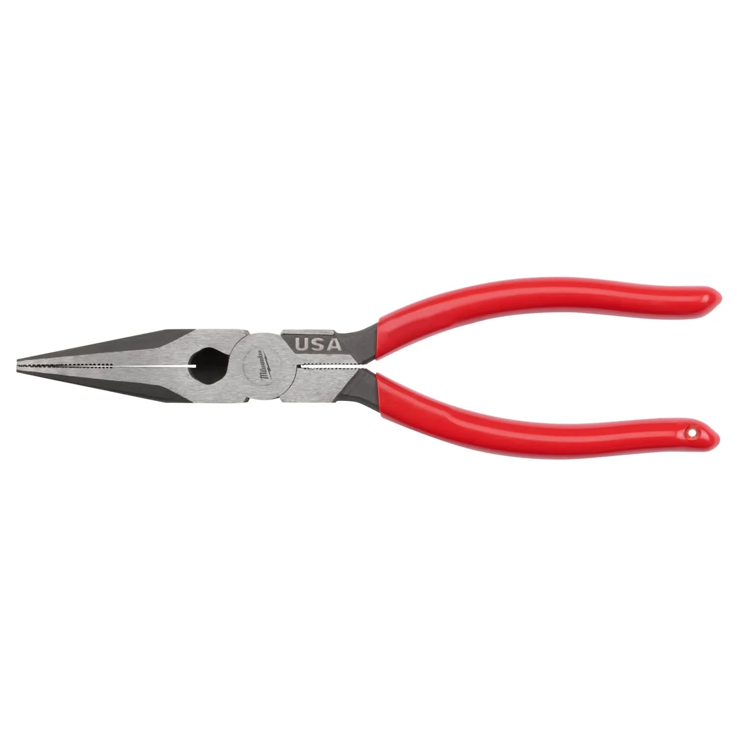 Milwaukee MT505 8" Long Nose Dipped Grip Pliers (Made in the USA) - Image 1