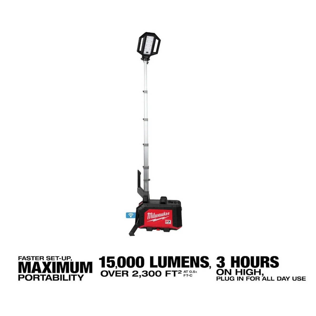 Milwaukee MXF040-1XC MX FUEL ROCKET Dual Power Compact Tower Light 6.0Ah Kit - Image 2