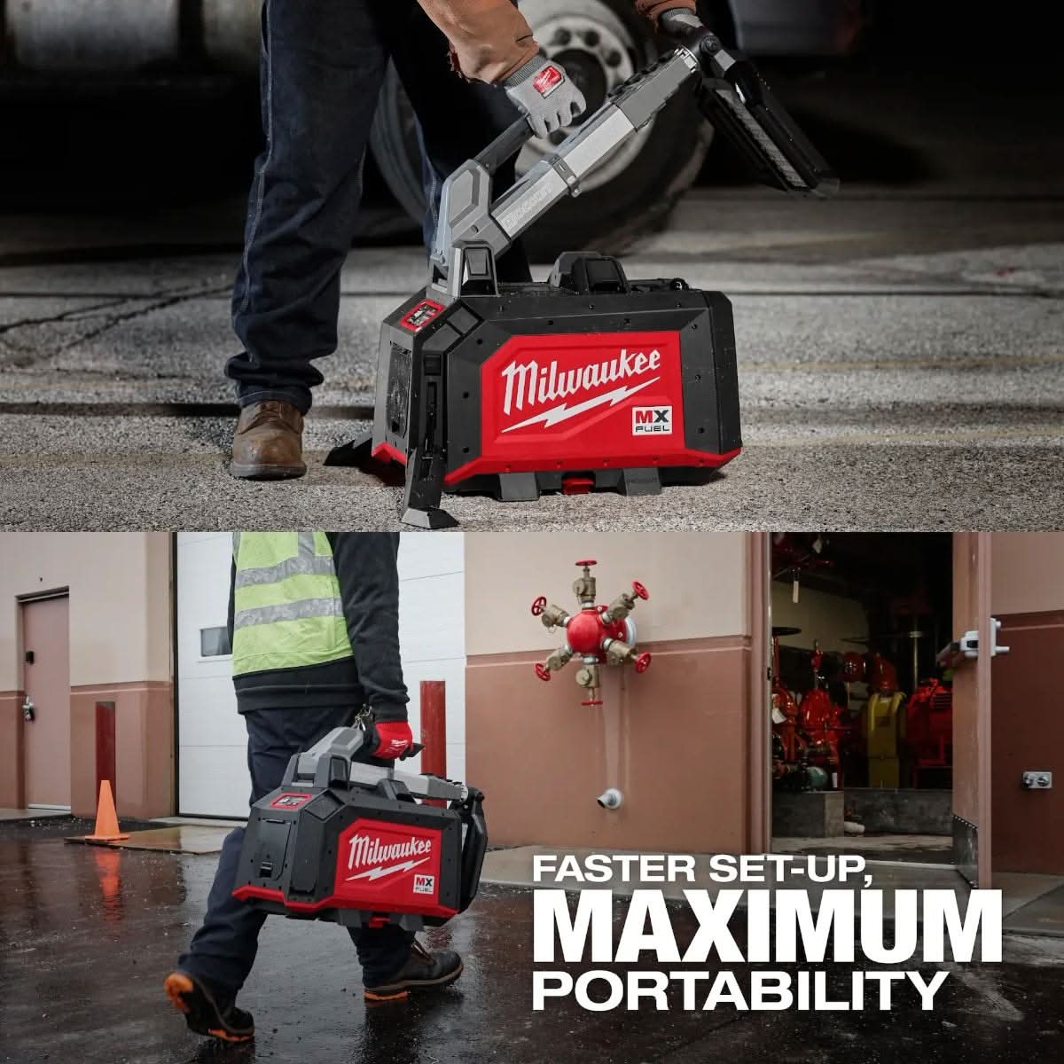 Milwaukee MXF040-1XC MX FUEL ROCKET Dual Power Compact Tower Light 6.0Ah Kit - Image 3