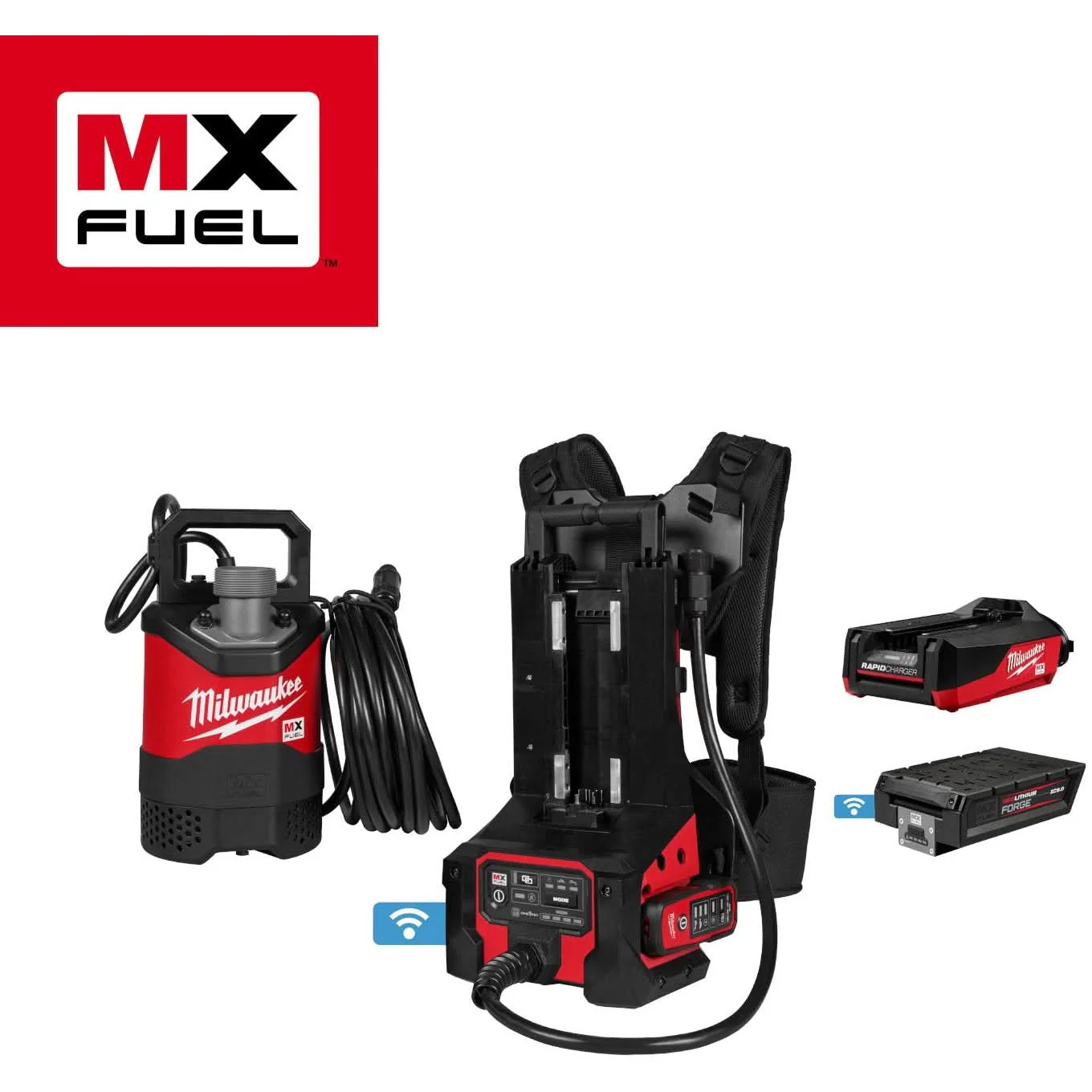 Milwaukee MXF211-1XC MX FUEL 1HP 2″ Submersible Pump Kit