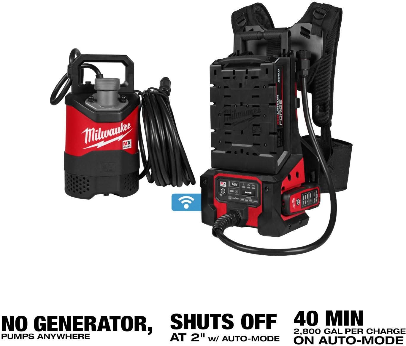 Milwaukee MXF211-1XC MX FUEL 1HP 2" Submersible Pump Kit - Image 2