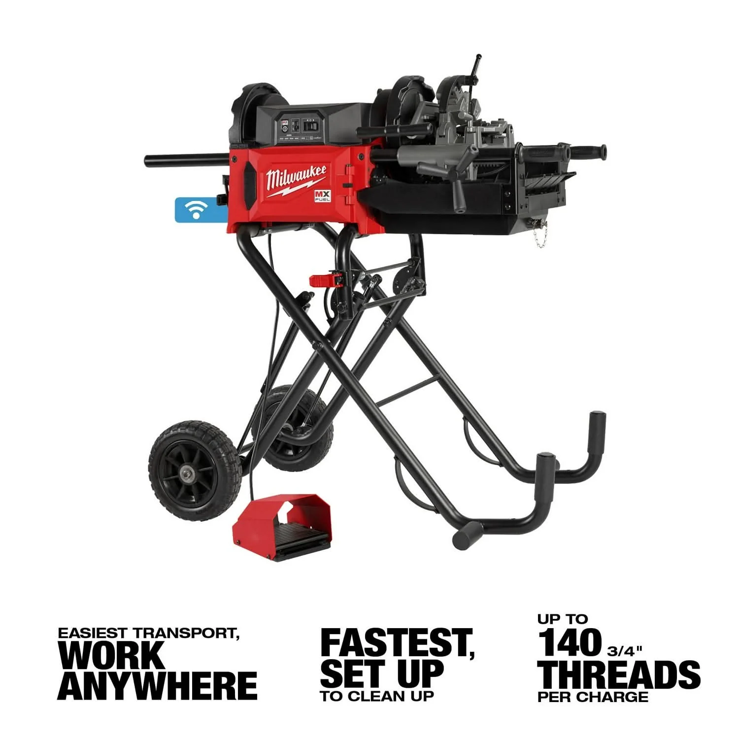 Milwaukee MXF512-2XC MX FUEL Pipe Threading Machine - Image 2